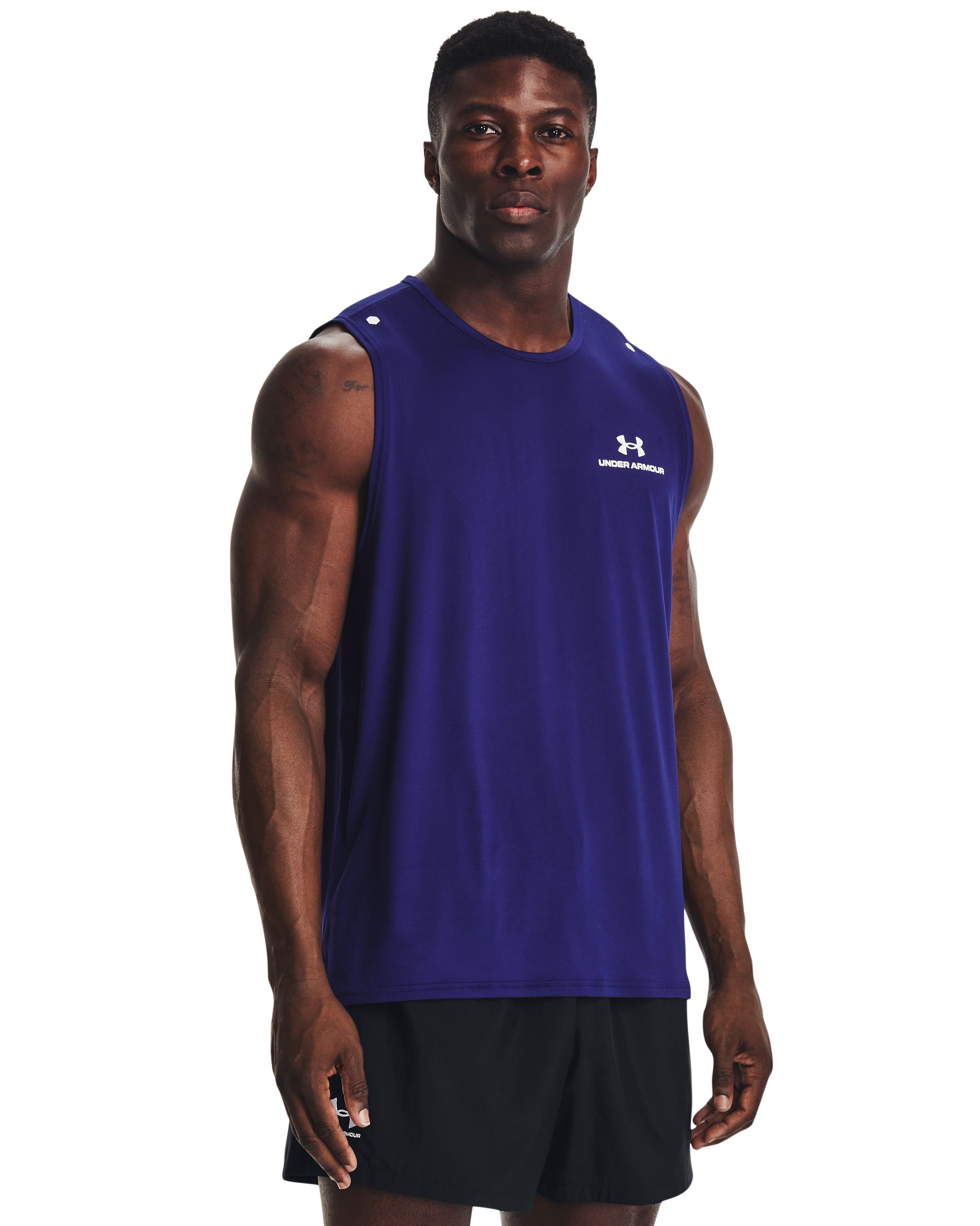 UA RUSH Energy Men's Sleeveless, custom athletic wear with logo imprint 10