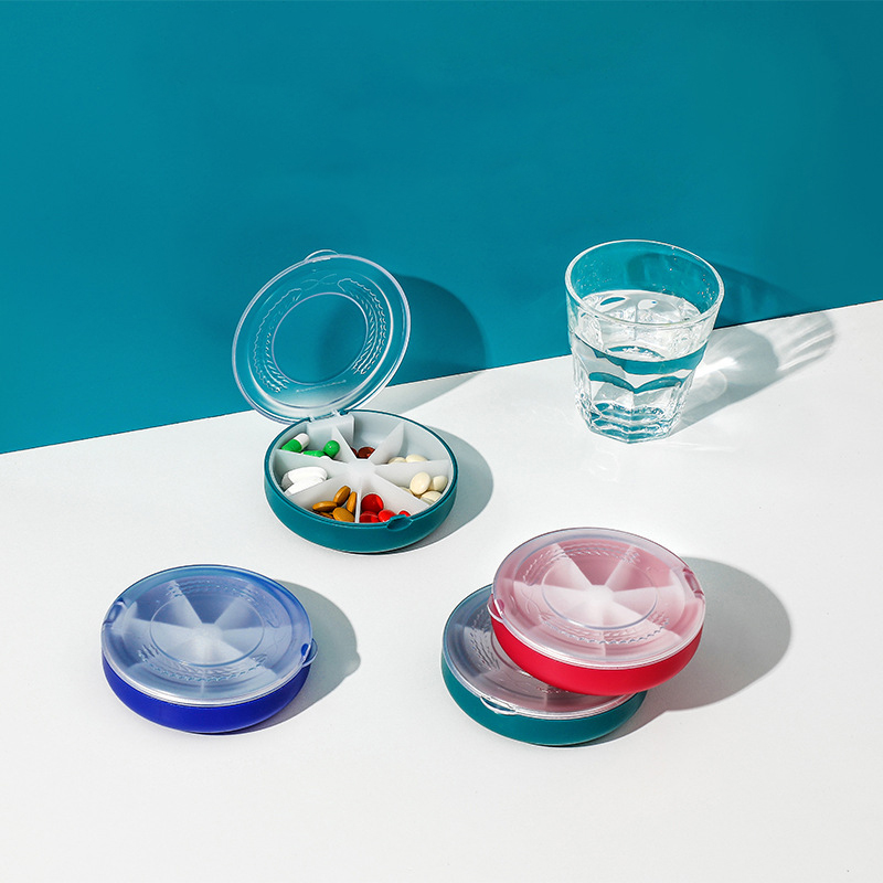 Portable Round Pill Box 7
