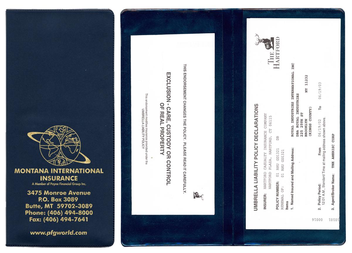 Policy and Document Holder with 2 clear FULL pockets 7