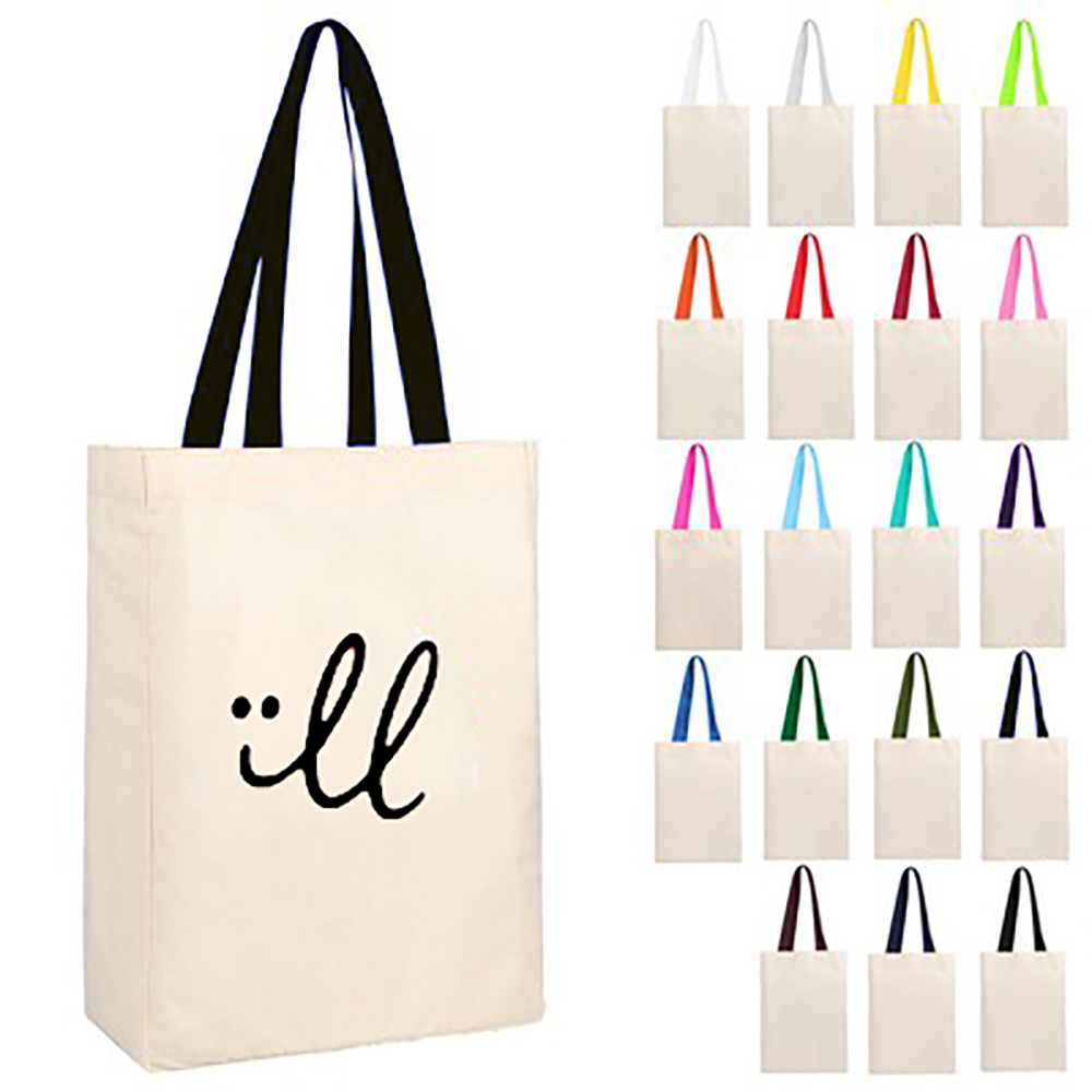 Vertical Polyester-Cotton Grocery Tote Bag 2