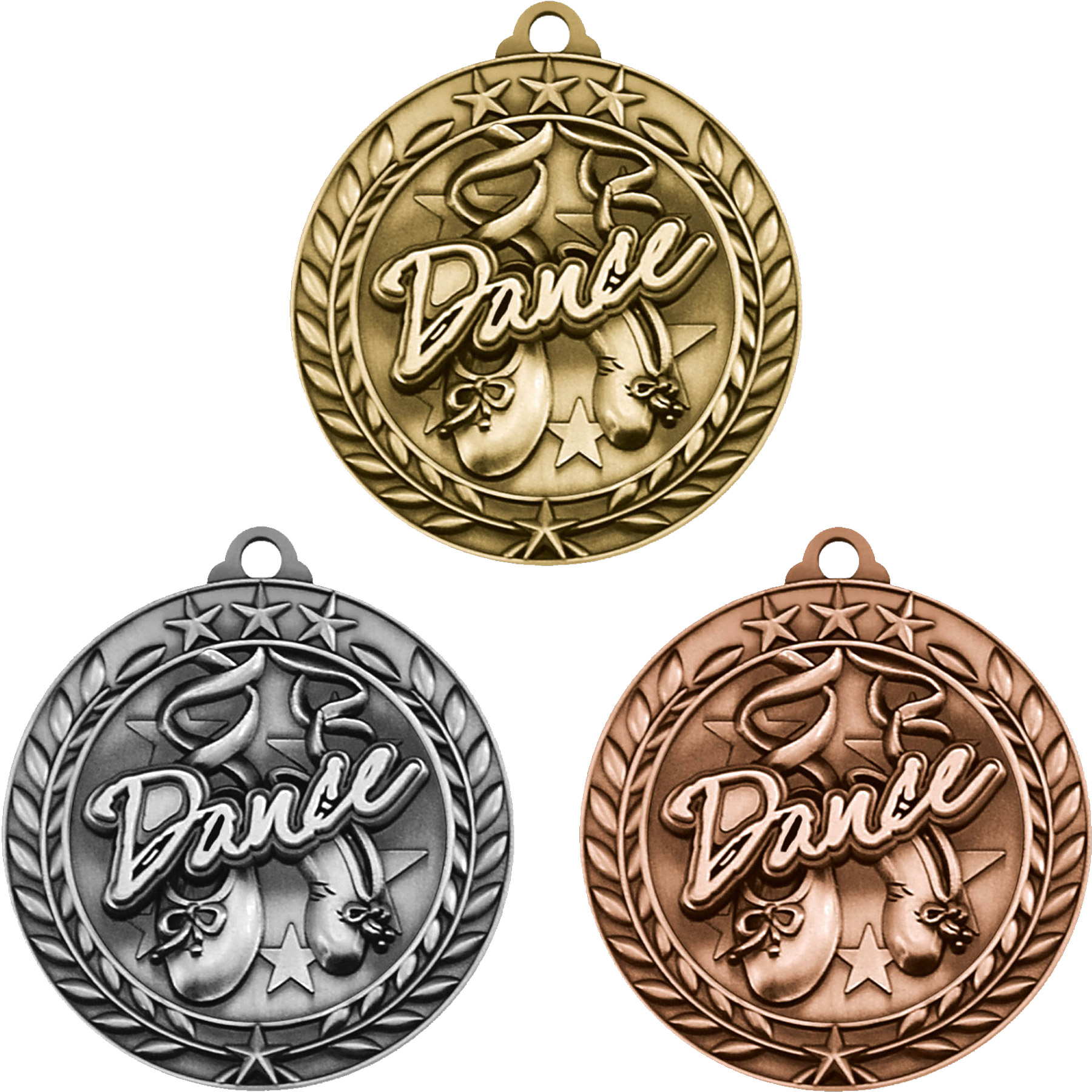Stock Small Academic & Sports Laurel Medals: Dance