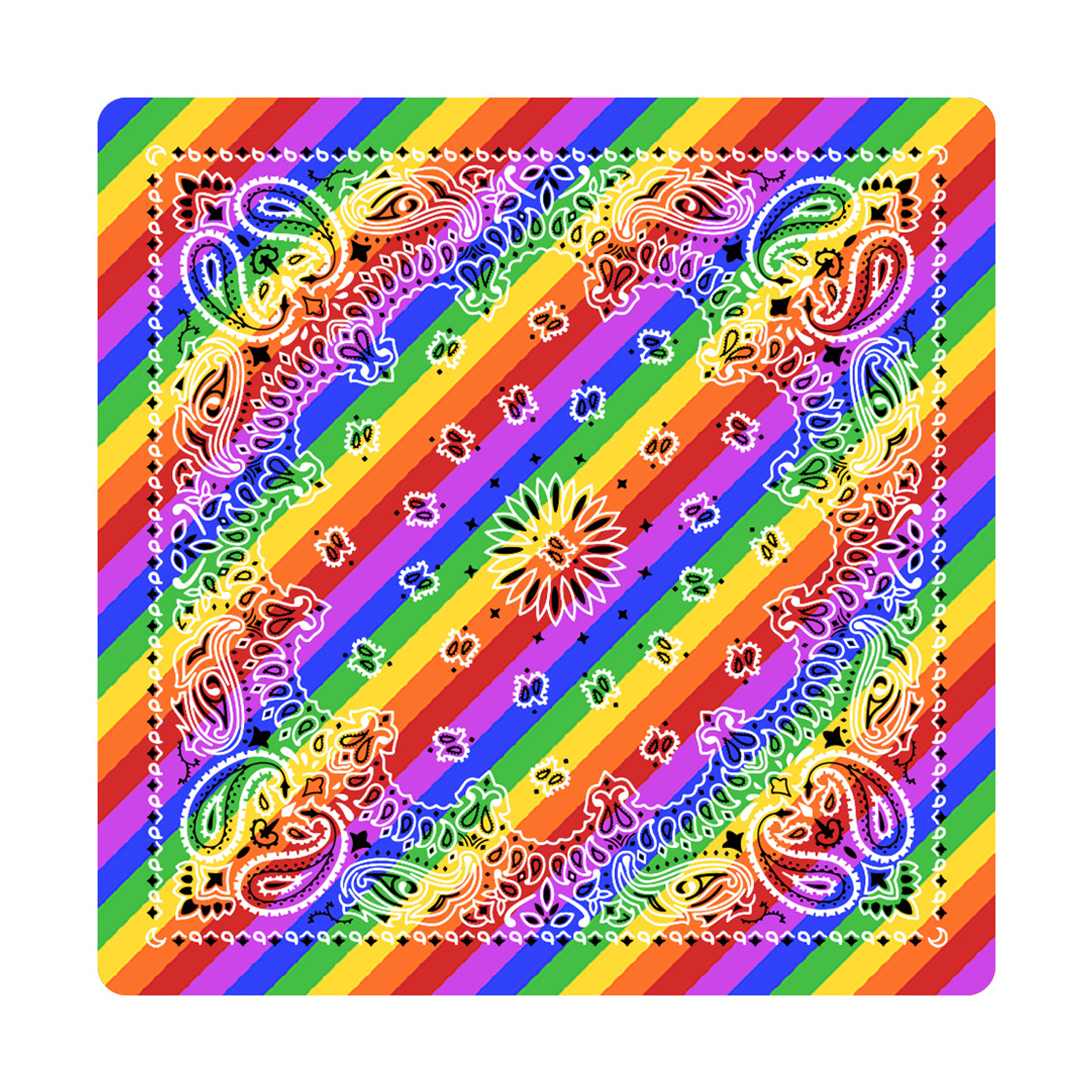 LGBT Rainbow Polyester Bandana 9