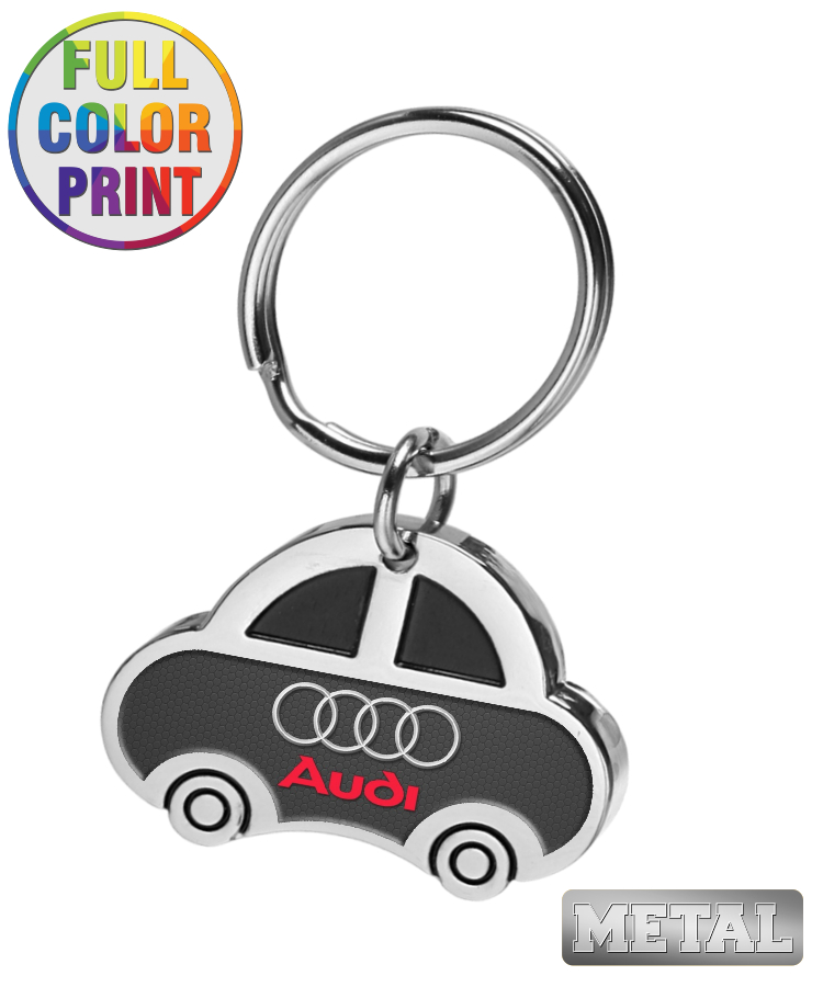 Car Metal Keychain - Full Color Dome 2
