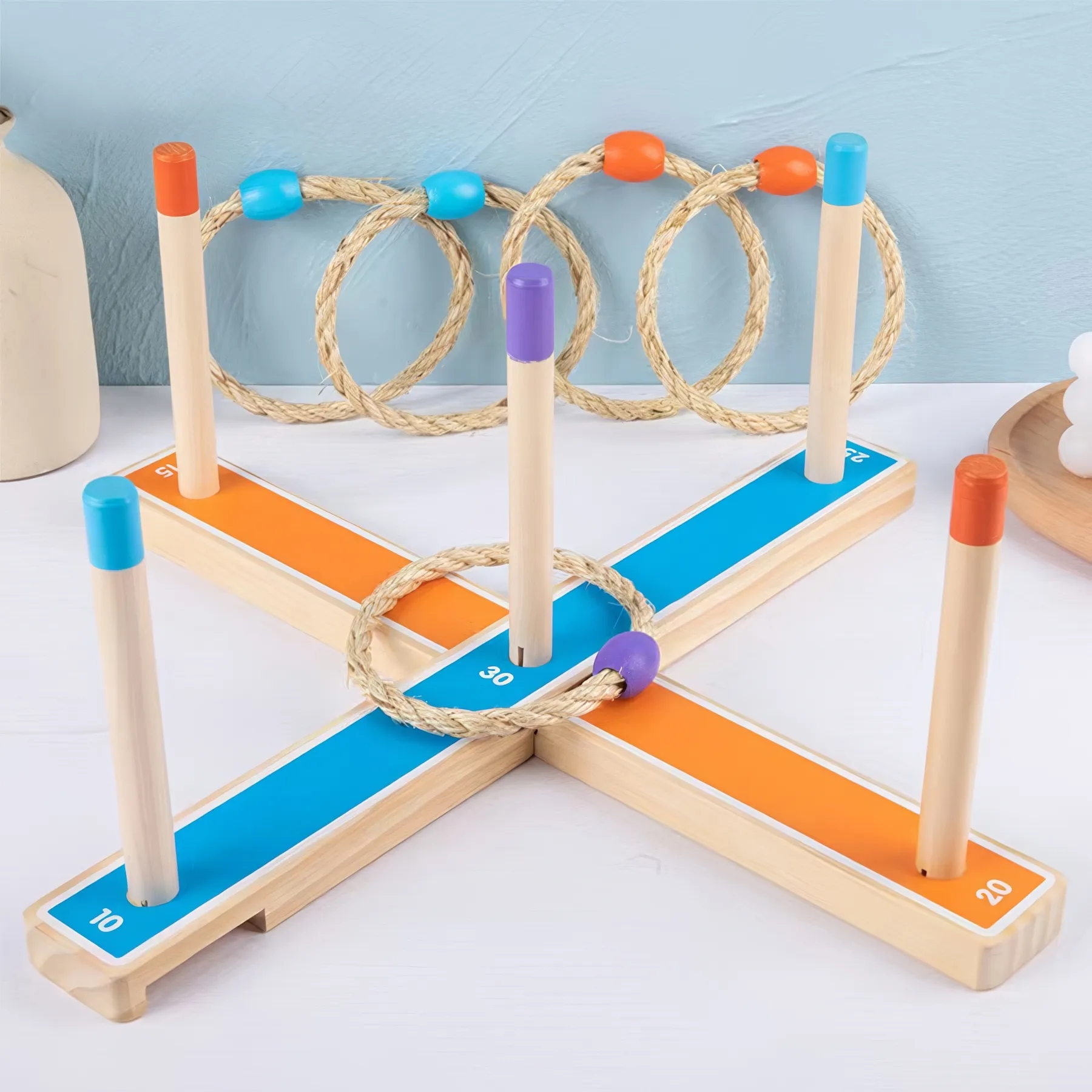 Wooden Ring Tossing for Kids 4