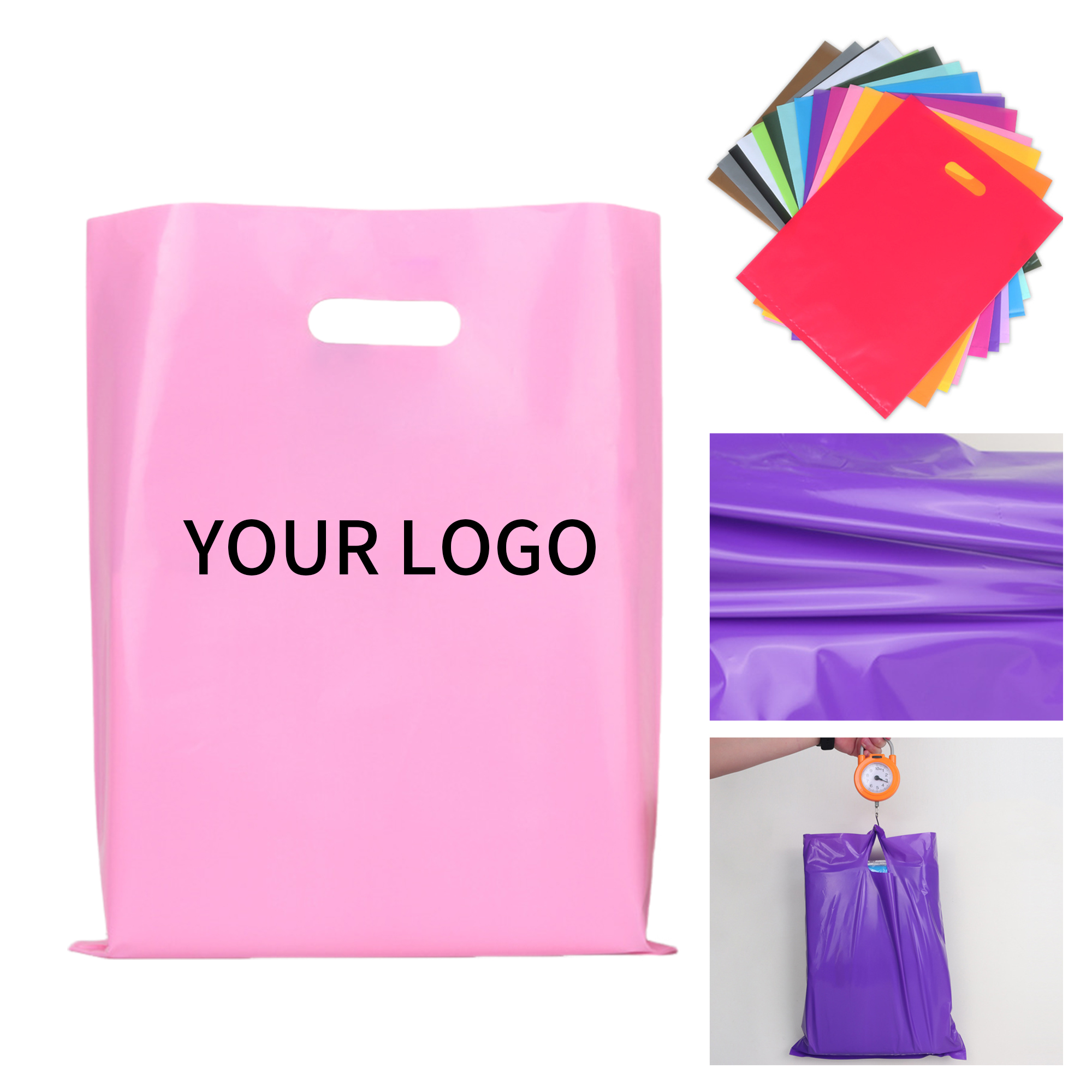 Polyethylene Die Cut Plastic Bag 9.8" x 13.8" 1