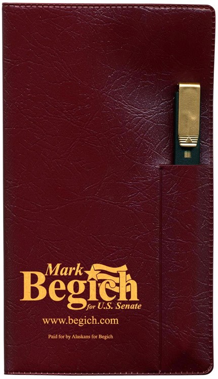Executive Vinyl Cover Weekly Pocket Planner with Pen 6