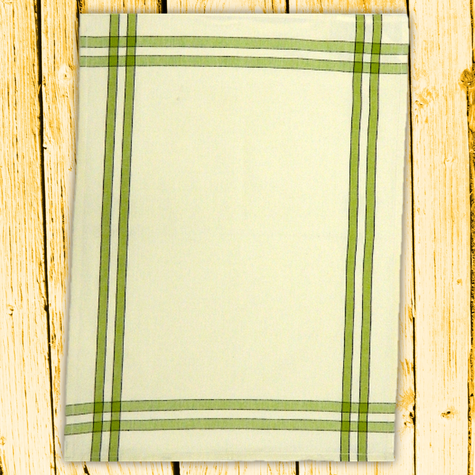 Lime/Black Double Stripe Kitchen Towel - 20"x28" 1