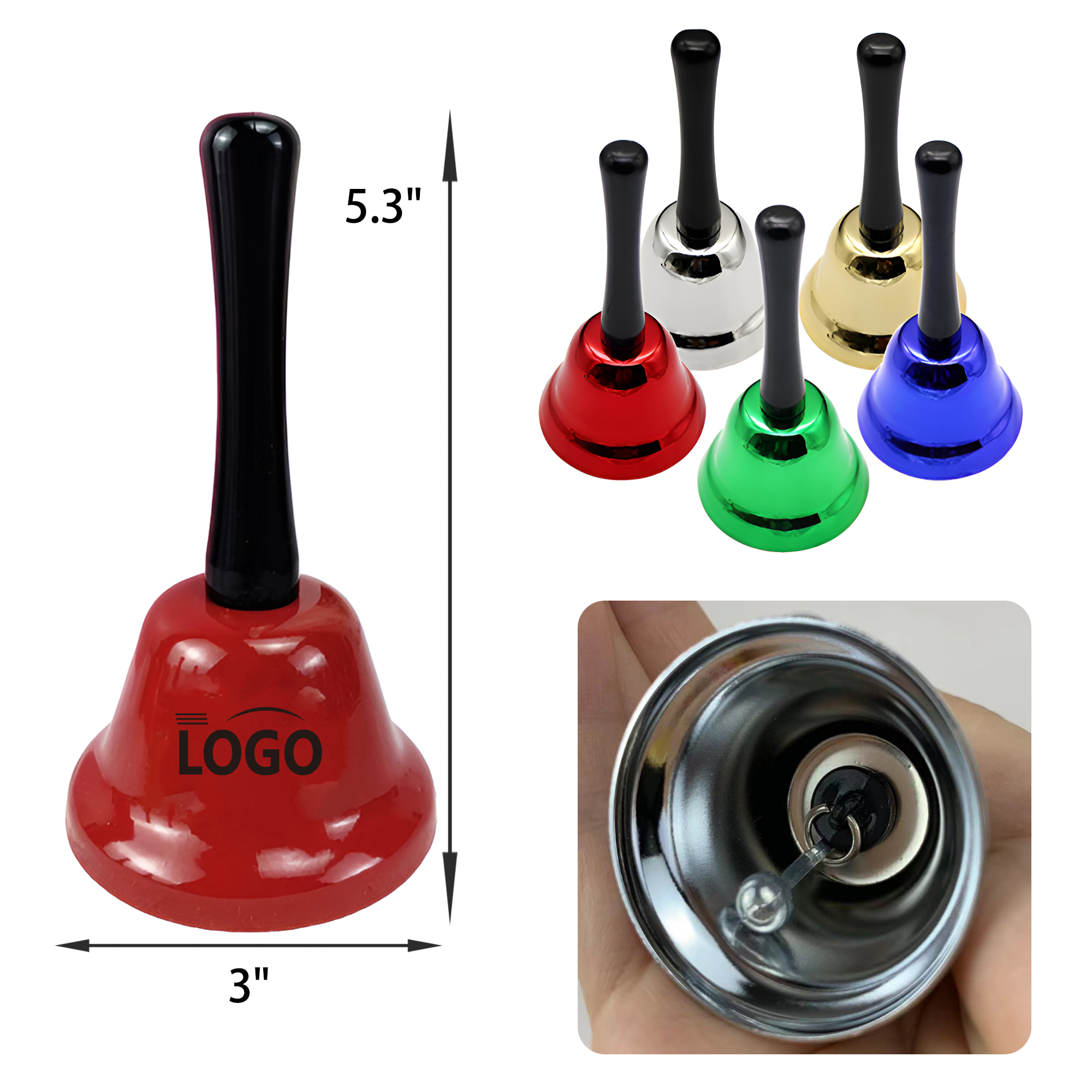 MOQ 50 PCS Festive Christmas Hand Bell 1