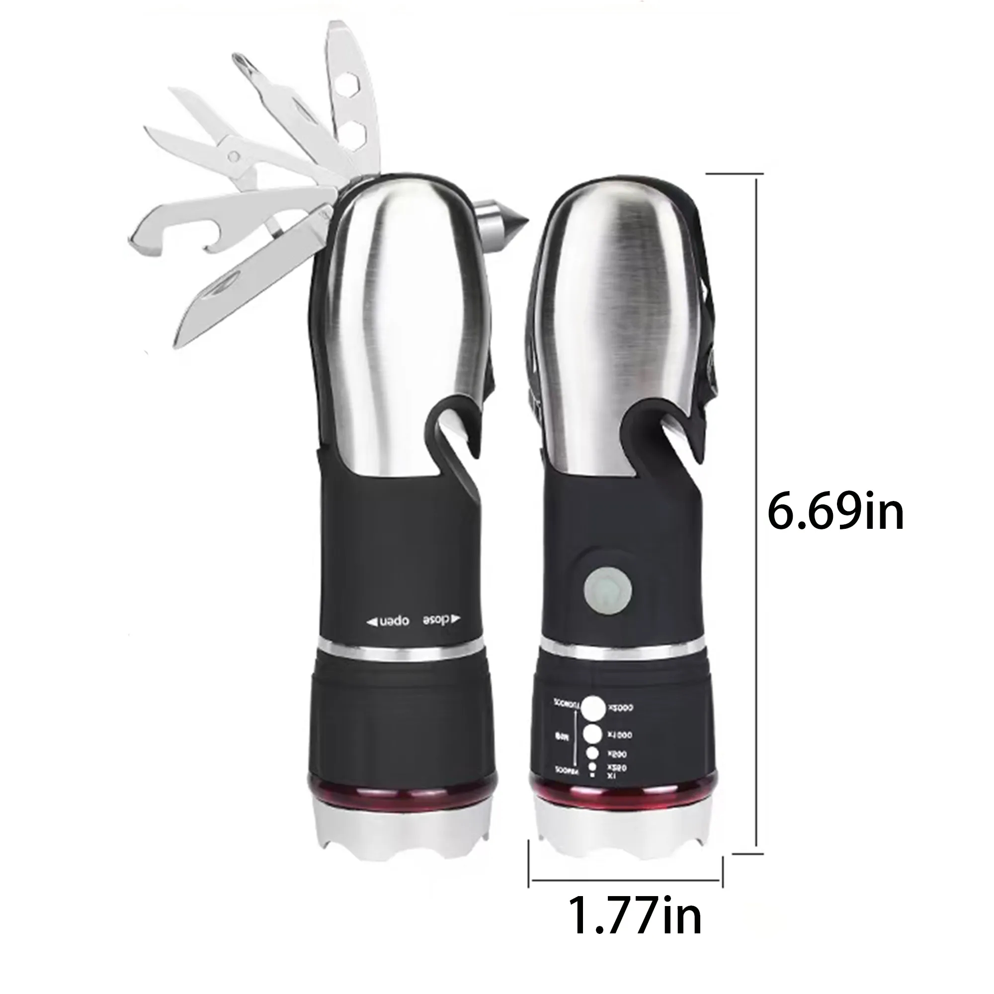 Customizable Multi-Function Safety Hammer Flashlight 3