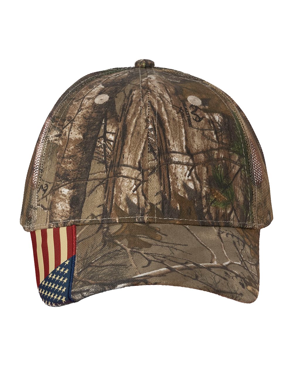 Camo Woven USA Flag Mesh Cap - LC350M 6