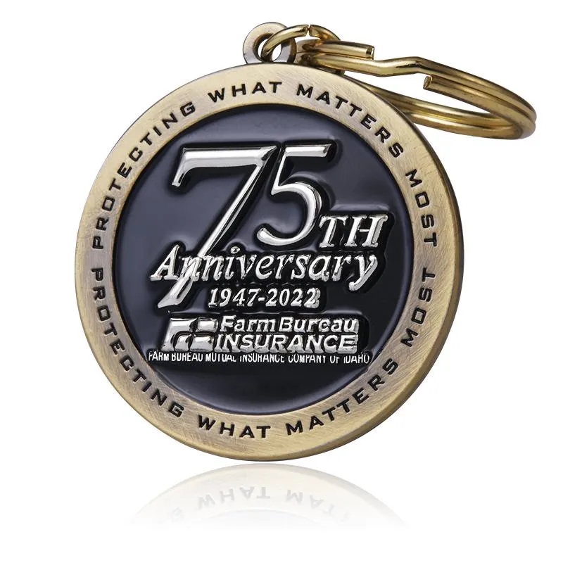 3" Soft Enamel Keychain 3