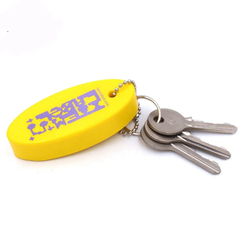 Oval PU Float Keychain 9