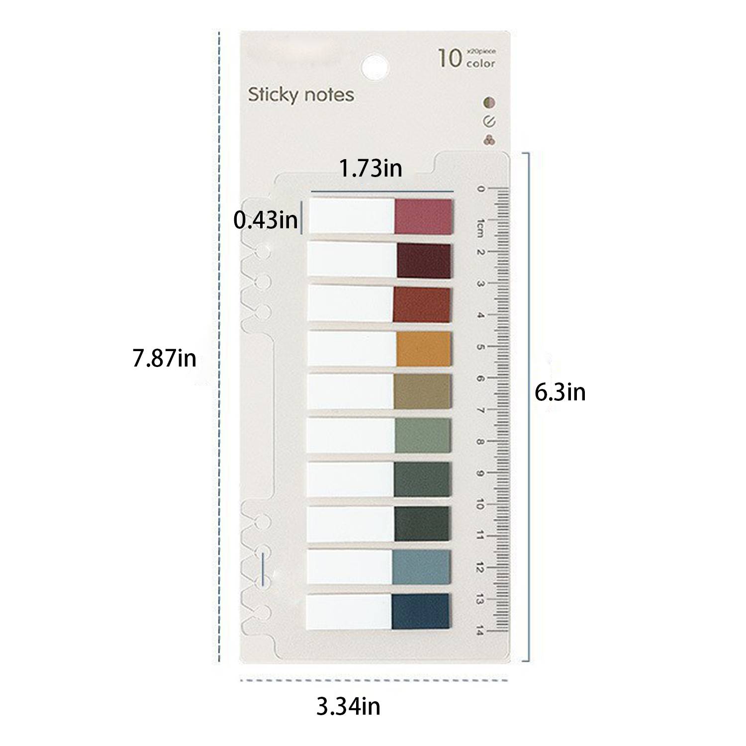 Multi Colored Marking Transparent Ruler Index Sticker 6