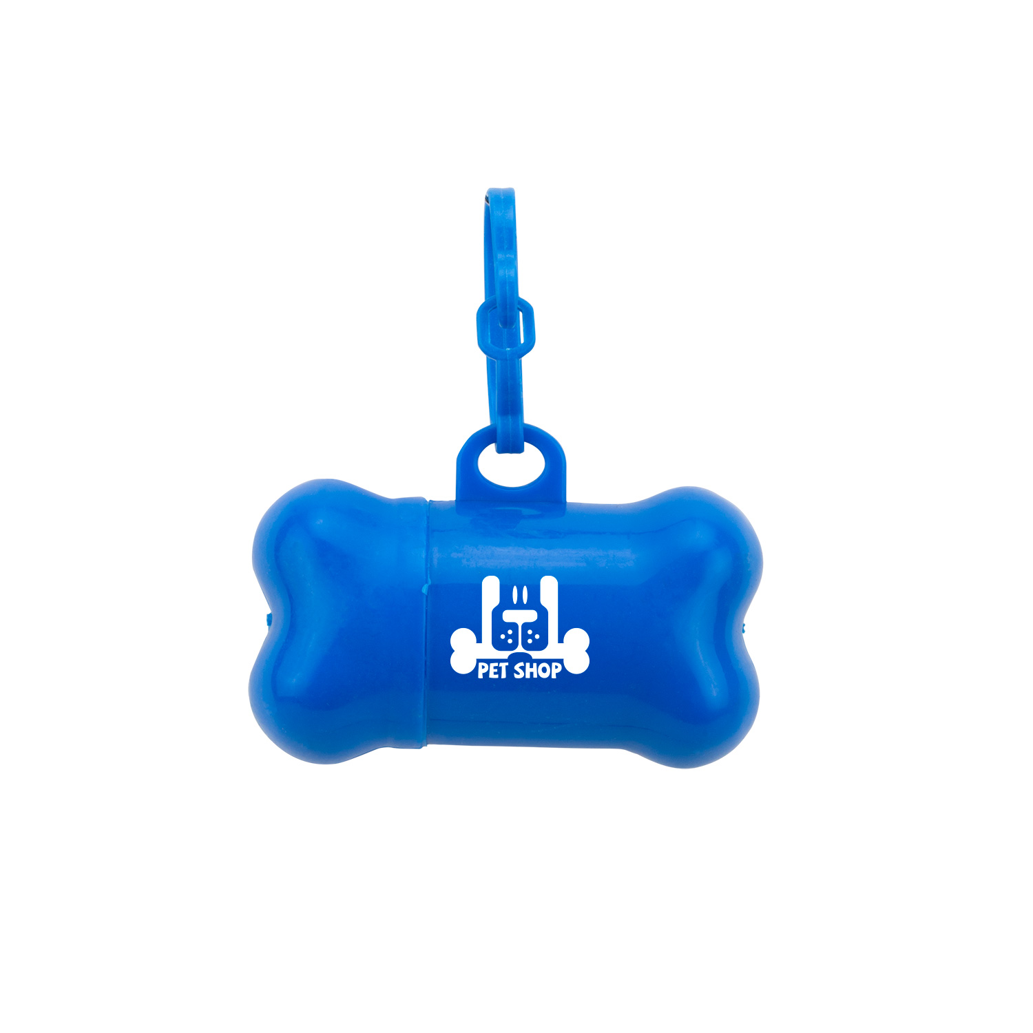 Bandoggies Bone Shaped Poop Bag Holder with Starter Bags w/ 1-color Print 4