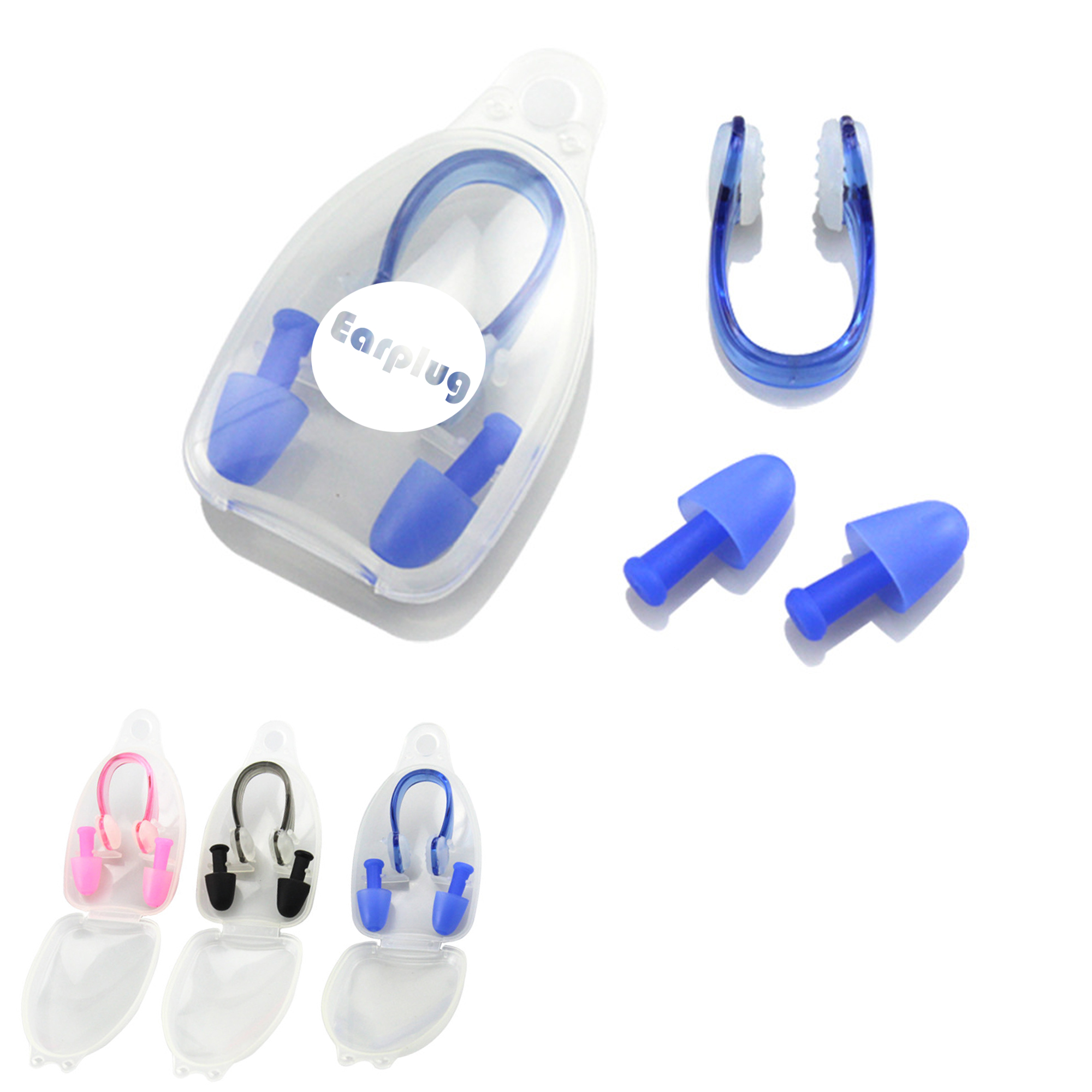 Swimming Silicone Ear Plugs and Nose Clip Set 2