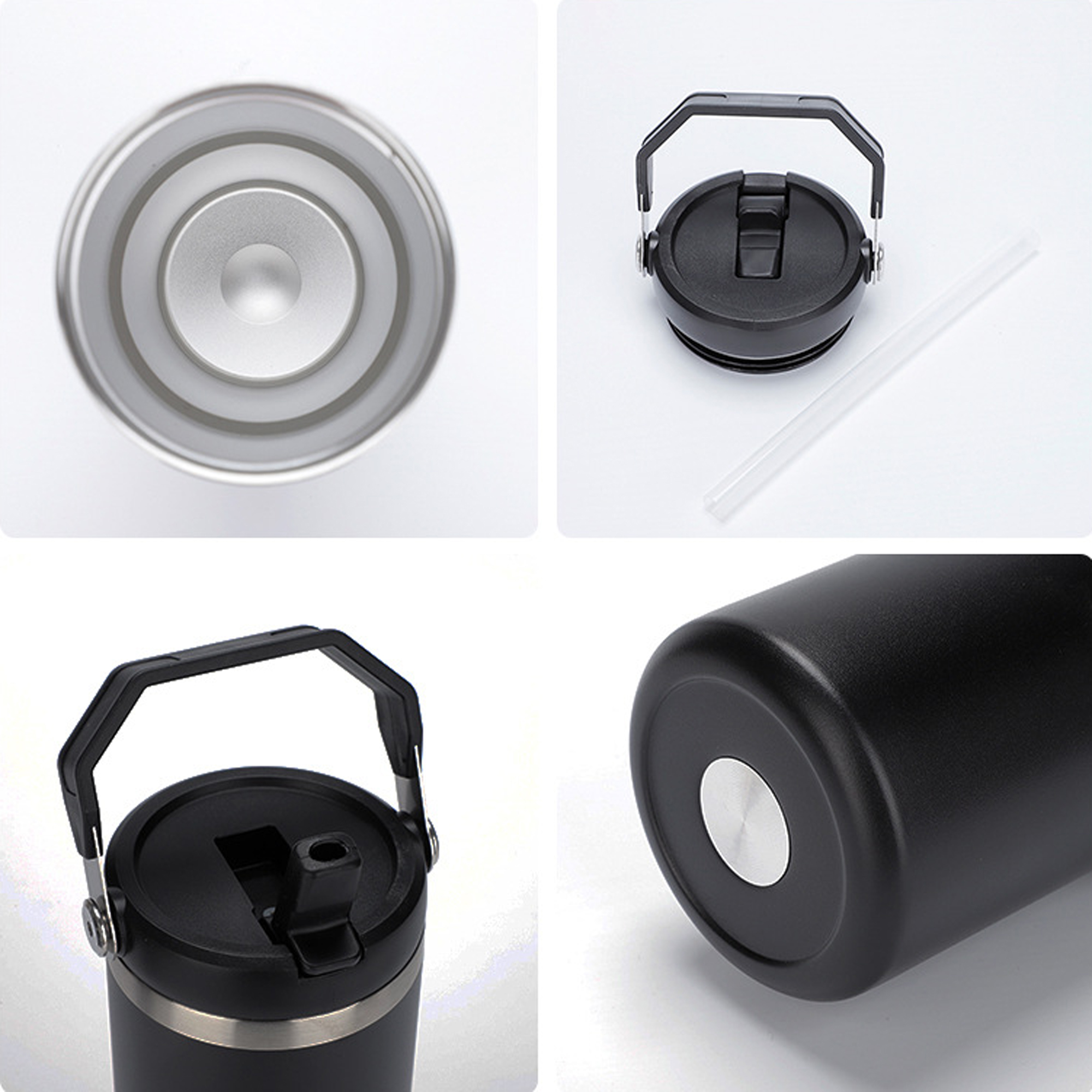 20oz Tumbler with Handle and Straw Lid 4