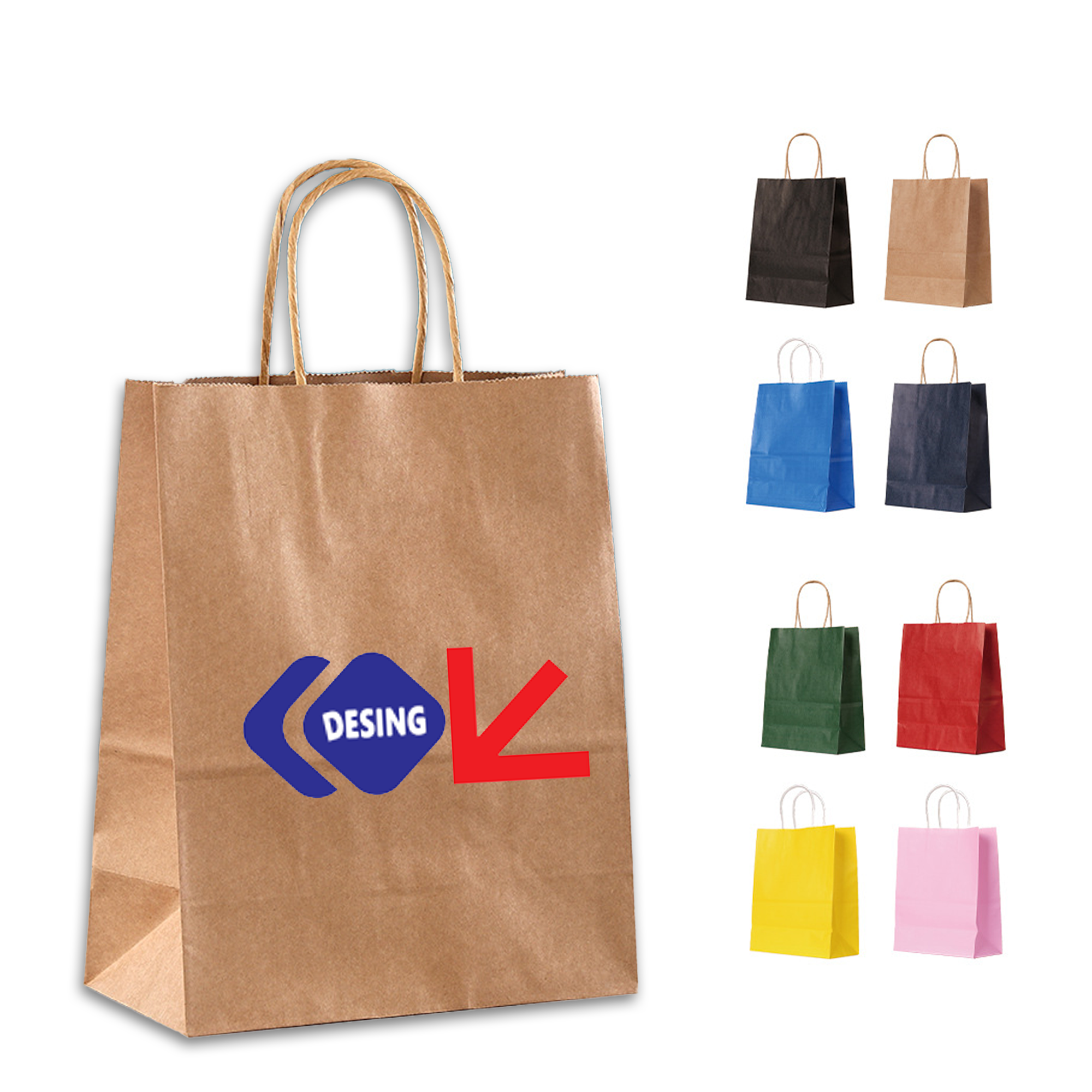 Custom Kraft Paper Bags for Gift Retail Party 4