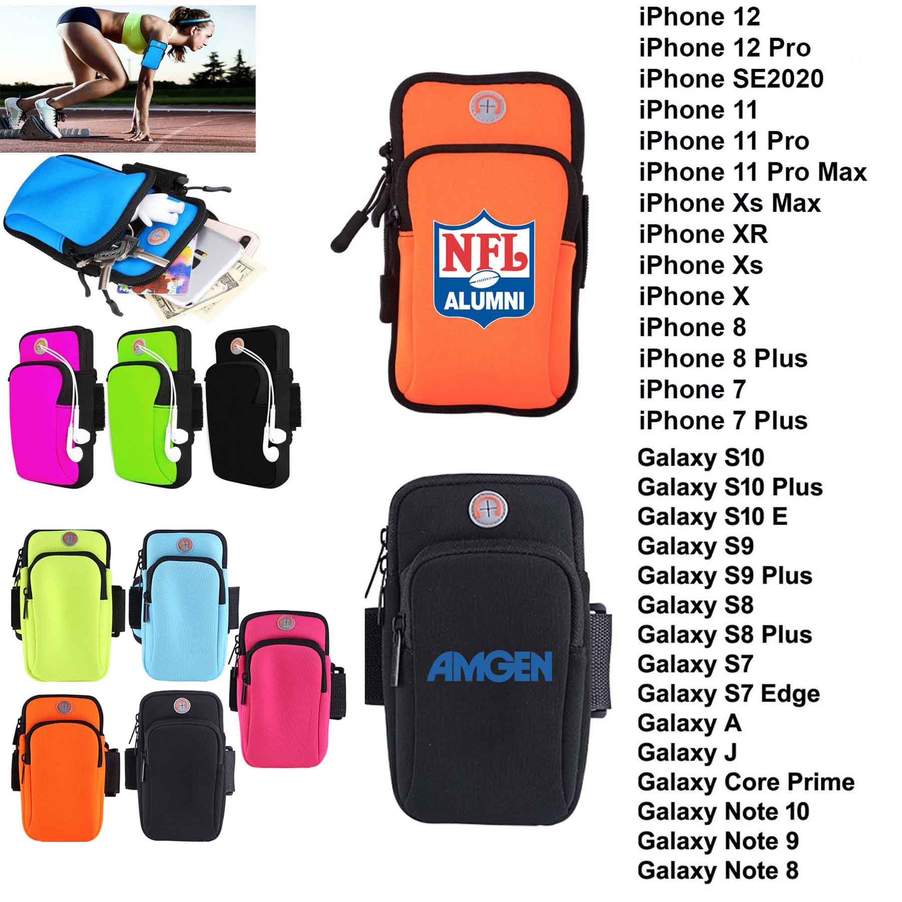 iBank ® Sport Armband compatible with iPhone 17,16,15 & Galaxy phones 1