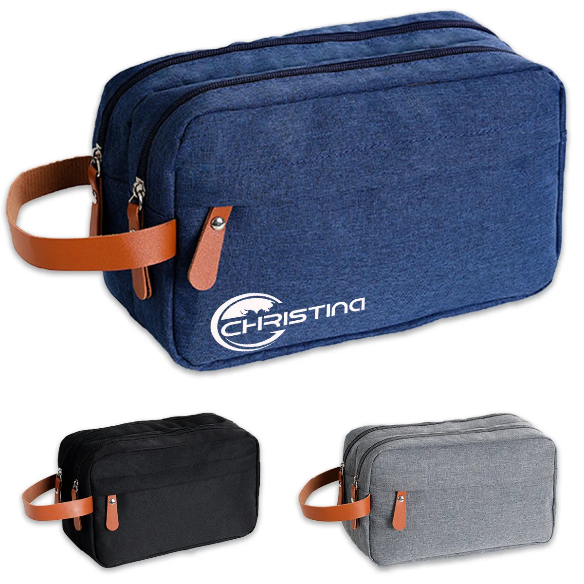 Portable Resistant Toiletry Organizer Bag With Handle 2
