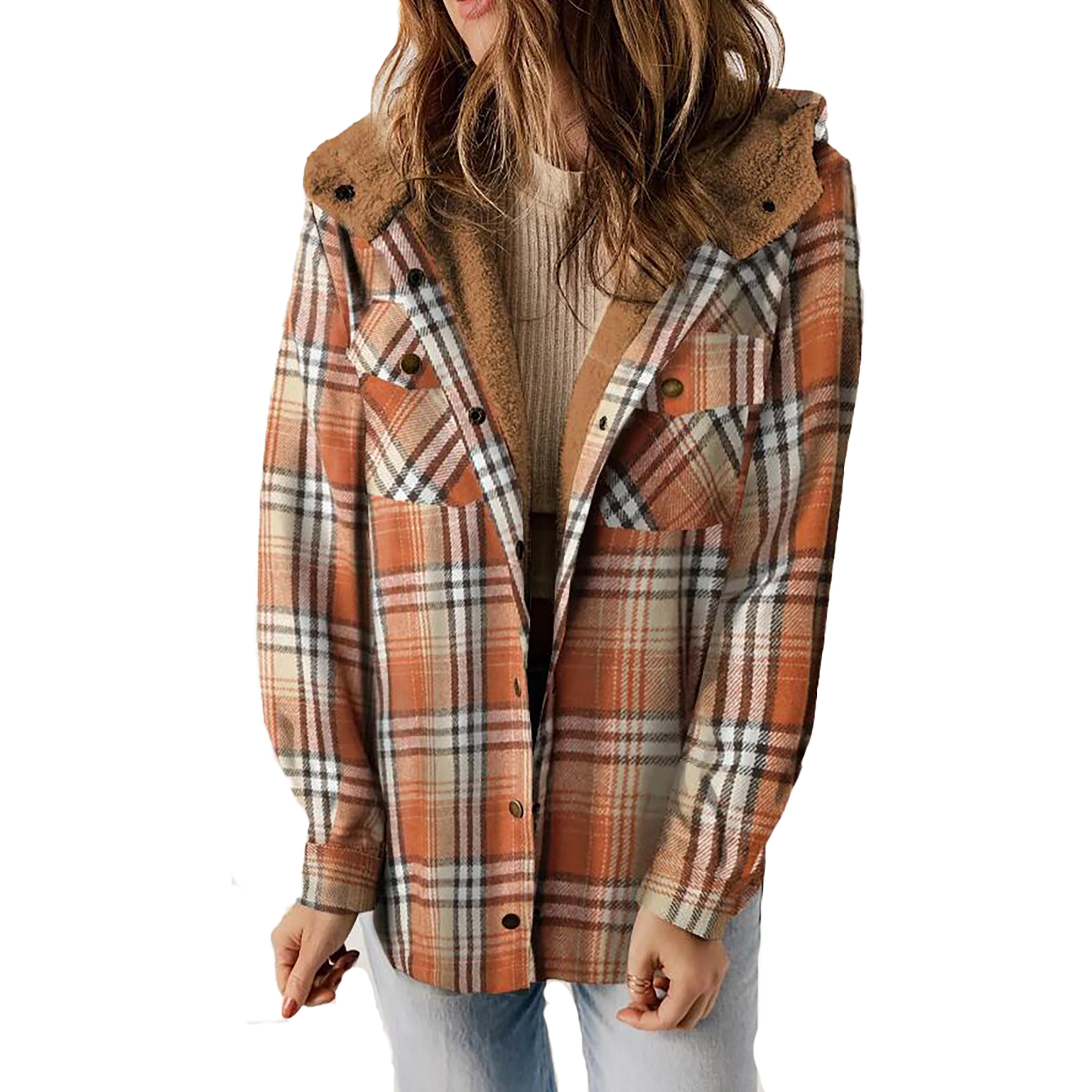 Women's Warm Plaid Jacket 10