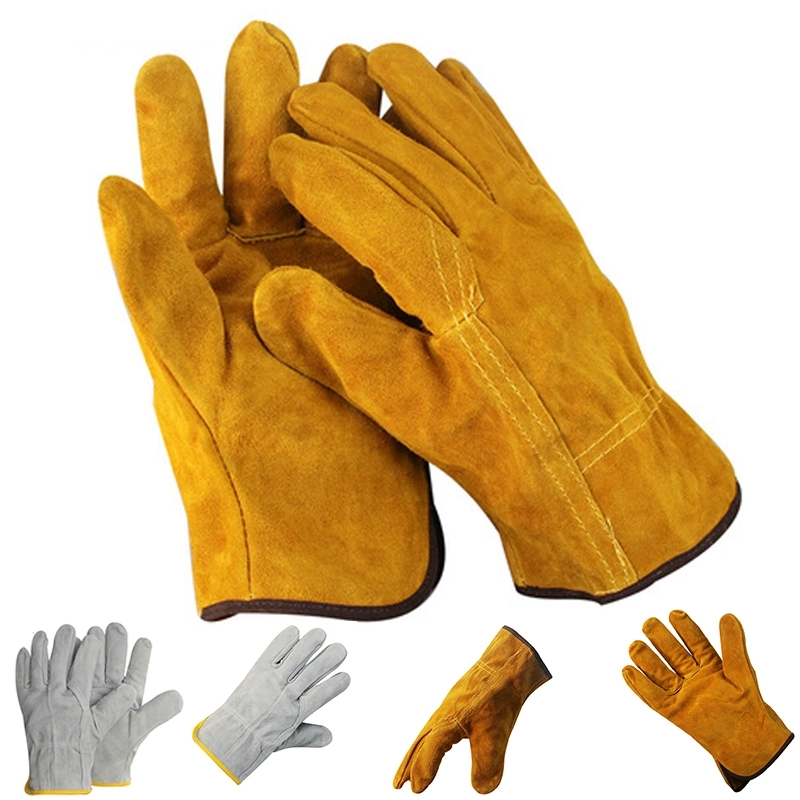 Cow Leather Welding Gloves,Stick Welder Heat Fire Resistant 2