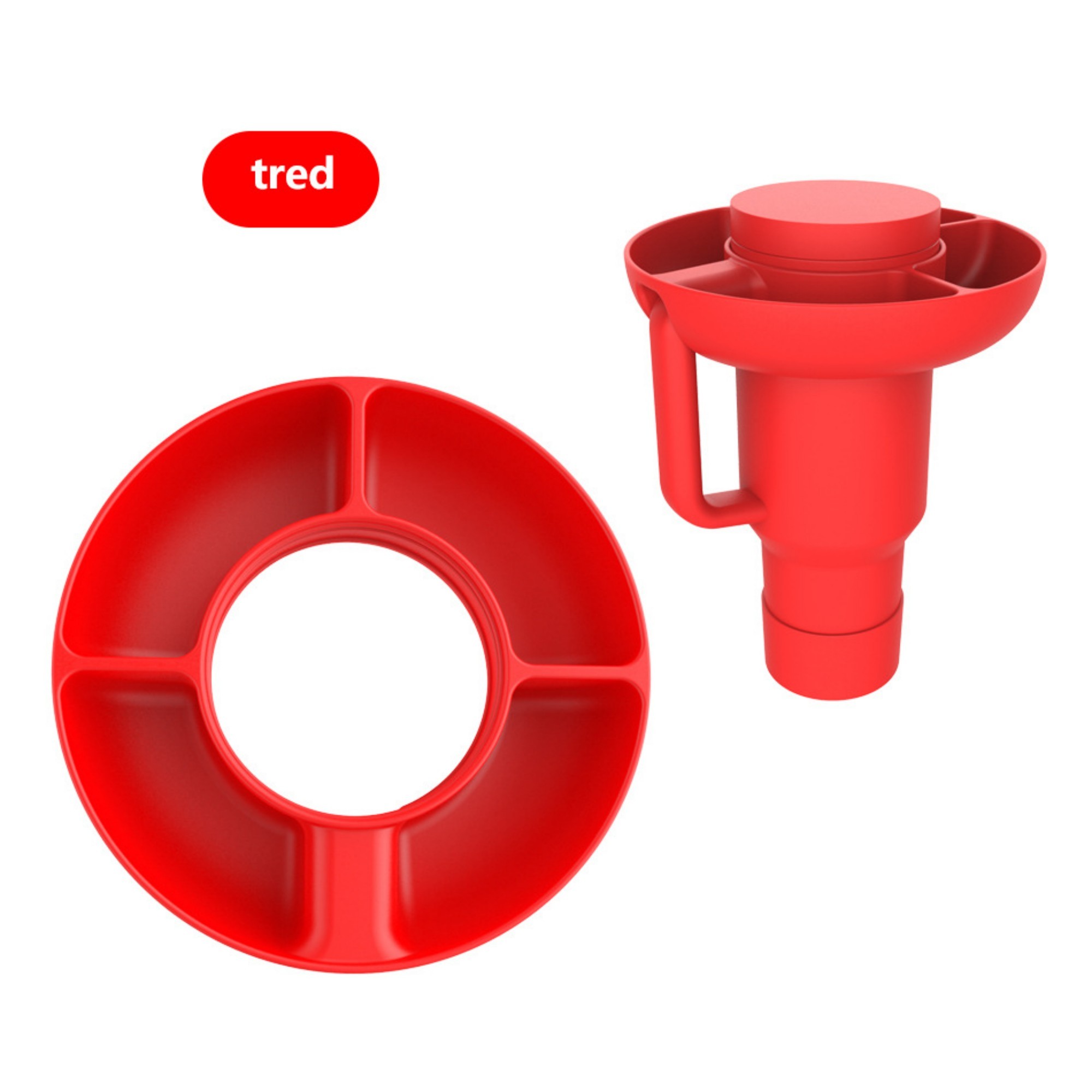 4 Compartment Silicone Snack Tray 6