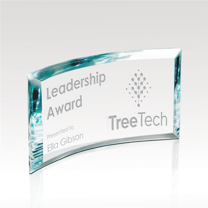 Slumped Pennant Glass Award