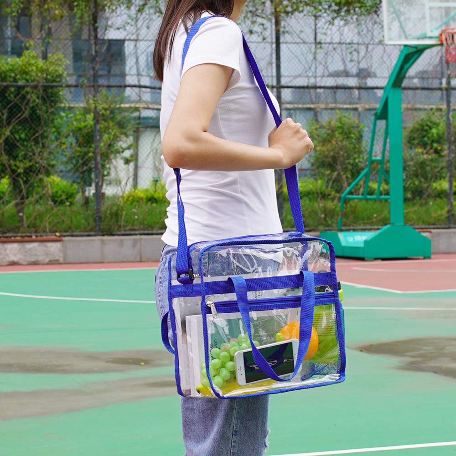 Large PVC Clear Waterproof Travel Shopping Storage Tote Bag 4