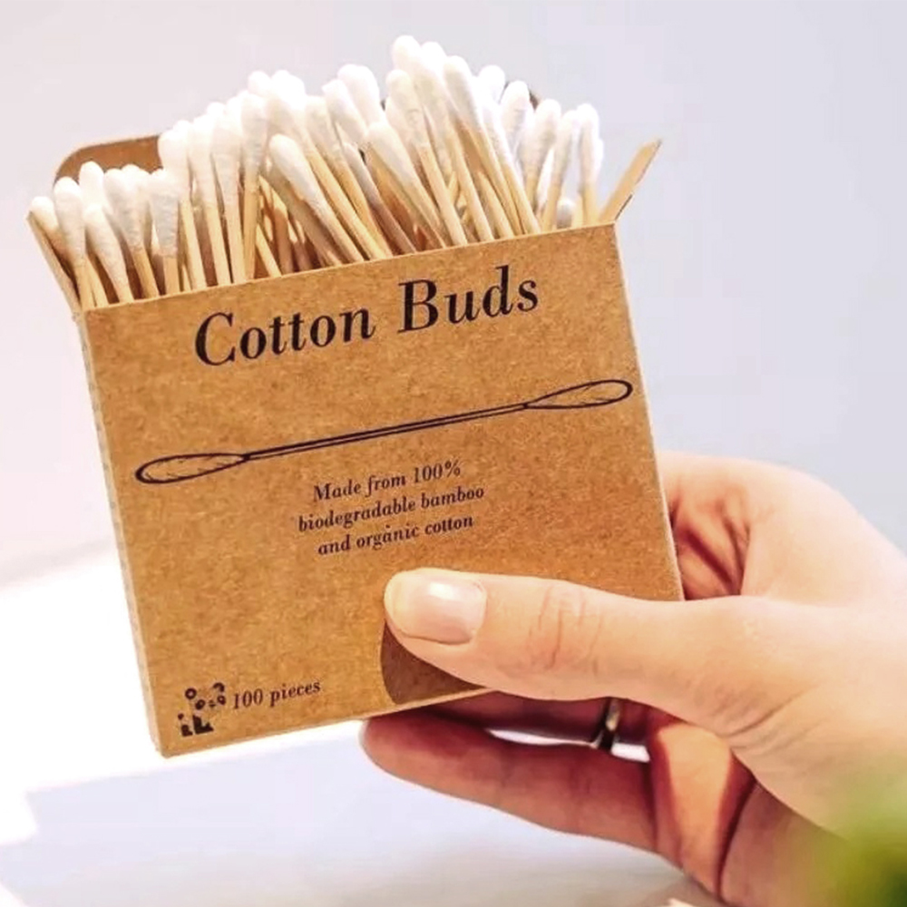 100sticks/box
Double Round Head Bamboo Stick Cotton Buds 4