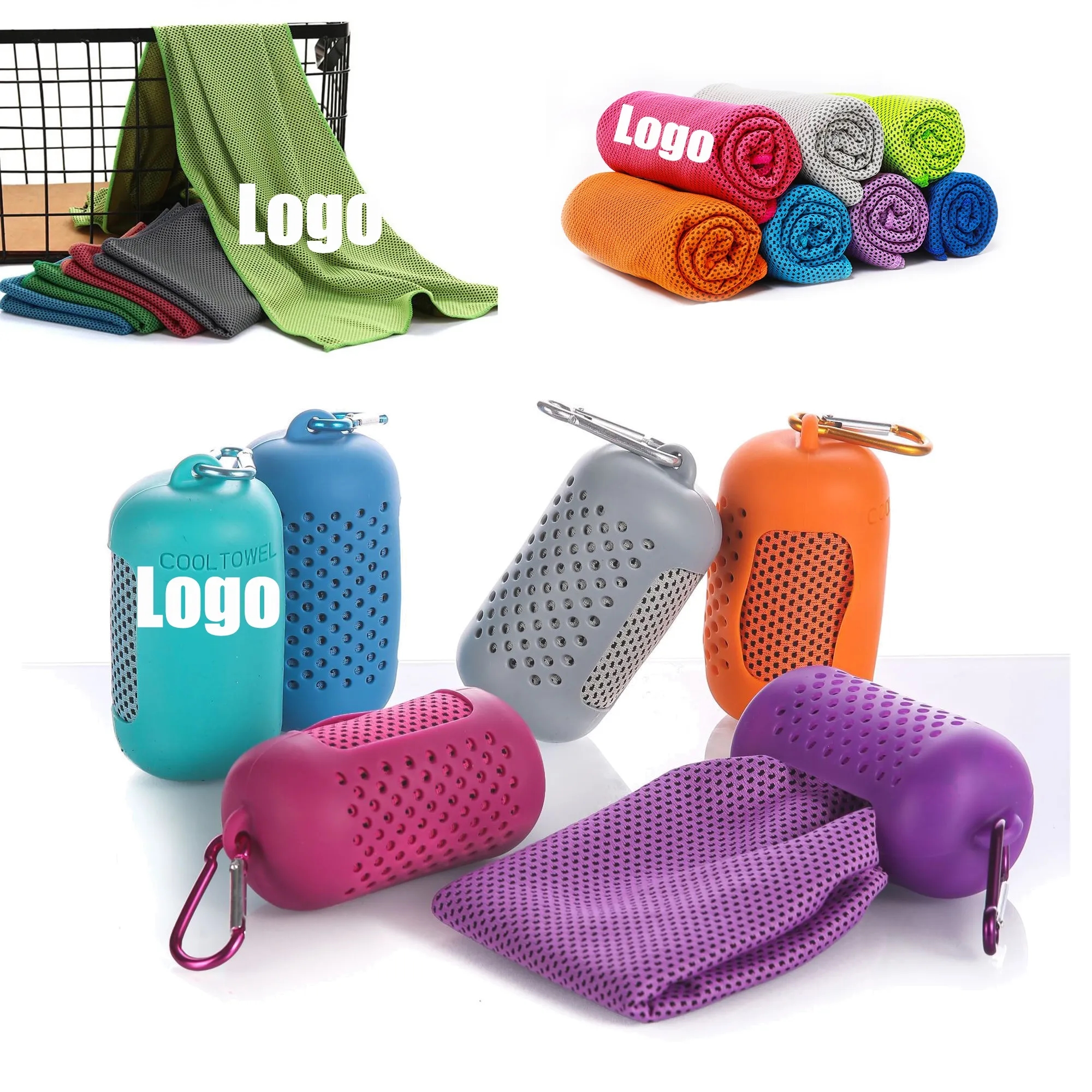 Multi-Color Super Dry Cooling Towel with Silicone Package 2