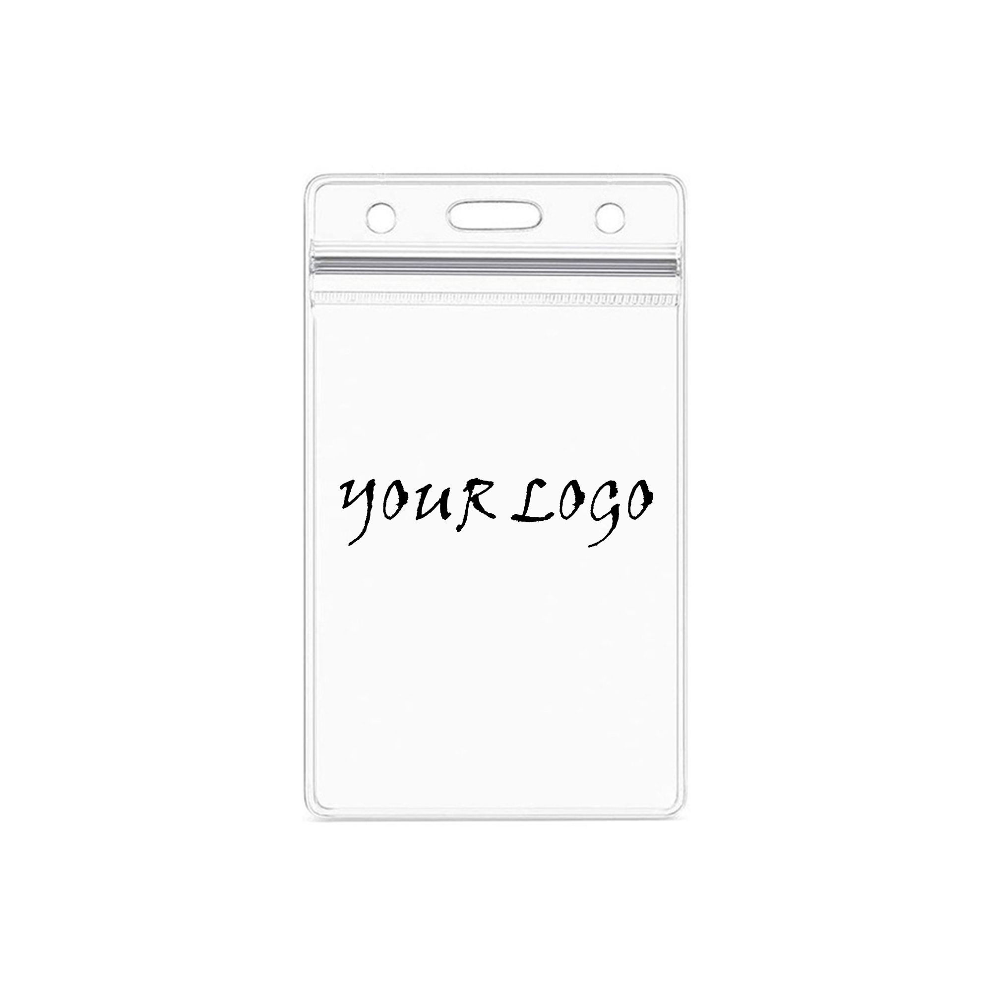 Clear Plastic Vertical Name ID Card Holder