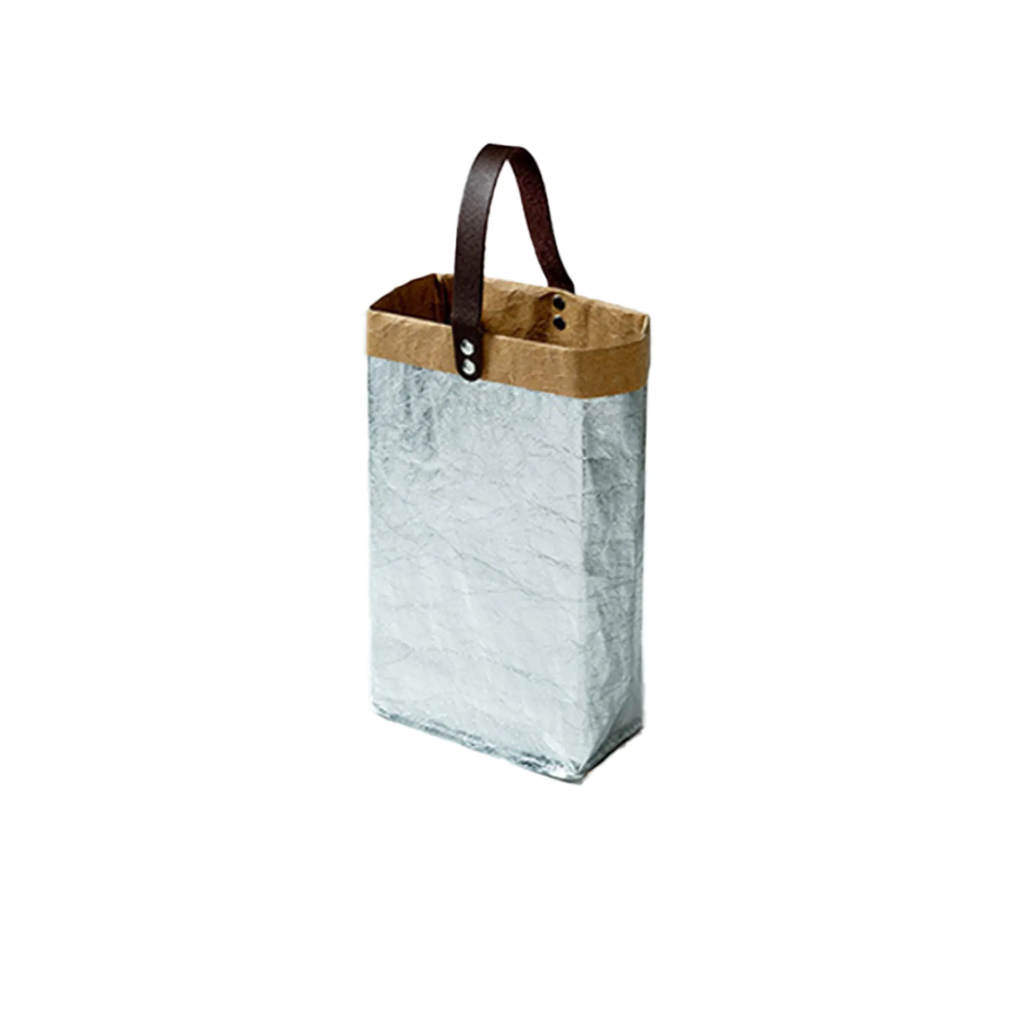 High End Washed Kraft Paper Red Wine Bag 9