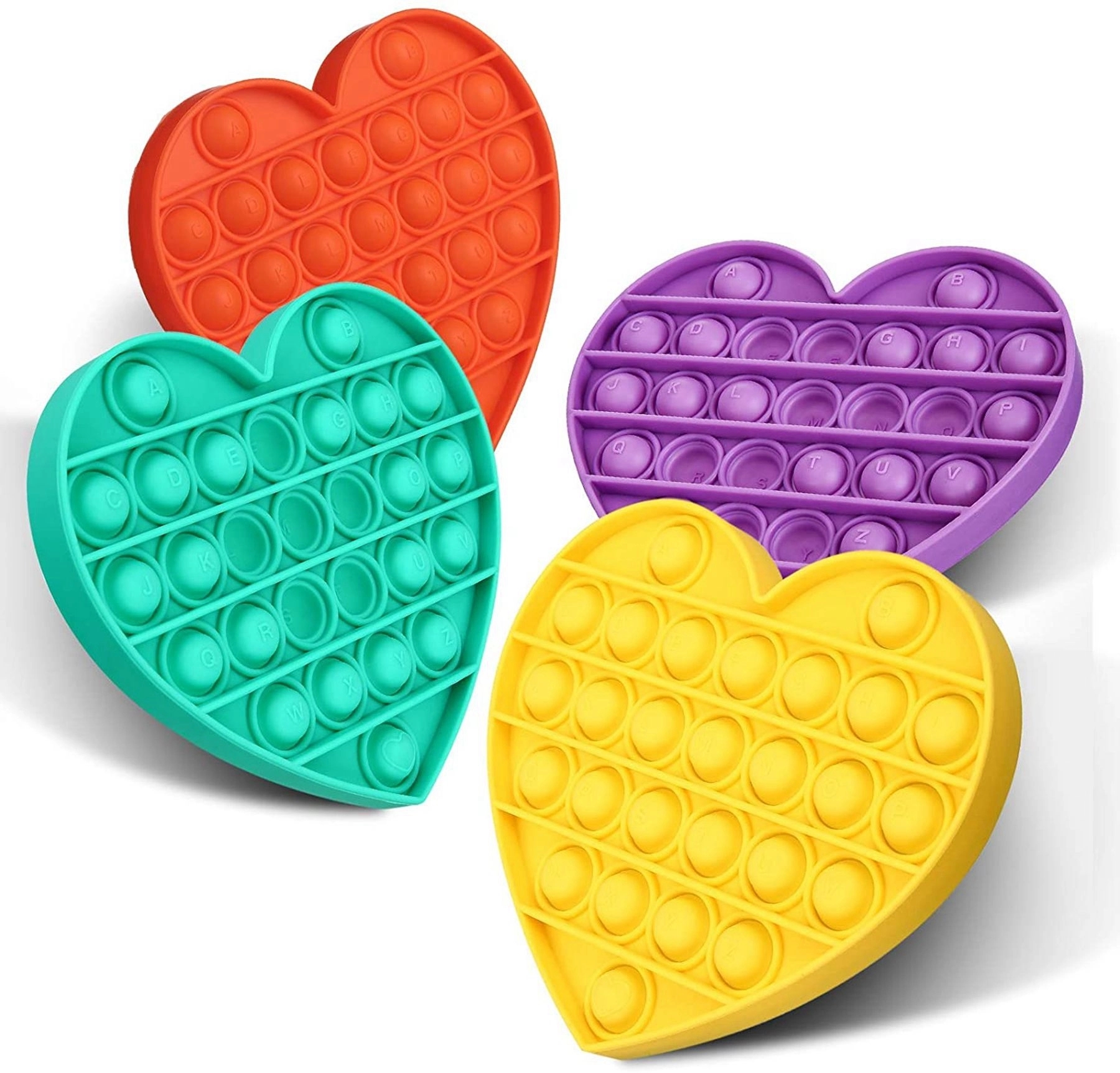 Heart Shape Push Pop Bubble Fidget Toy 8
