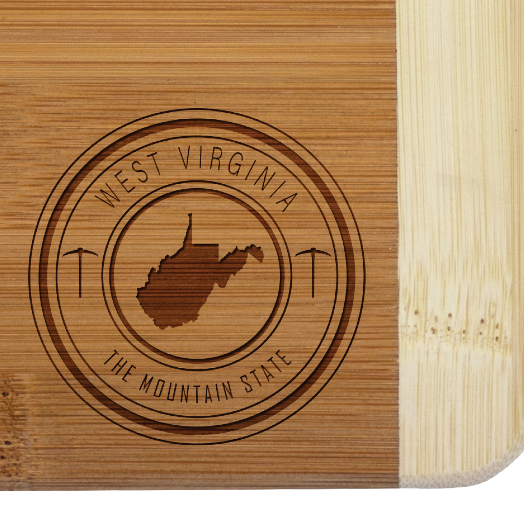 West Virginia State Stamp 2-Tone Bar Board 2