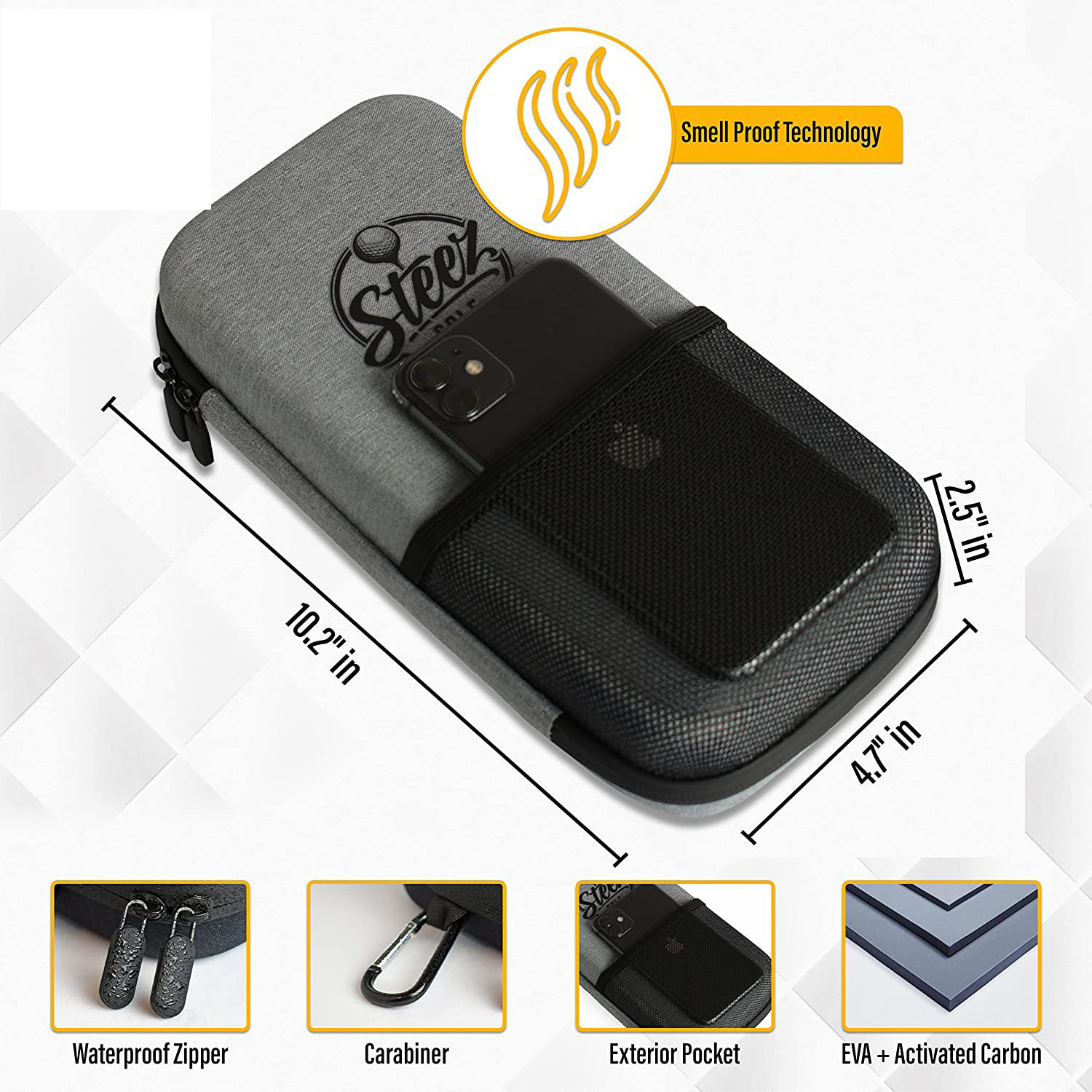 Golf Accessory Case—Waterproof Hard Organizer w/Glove Hanger 3