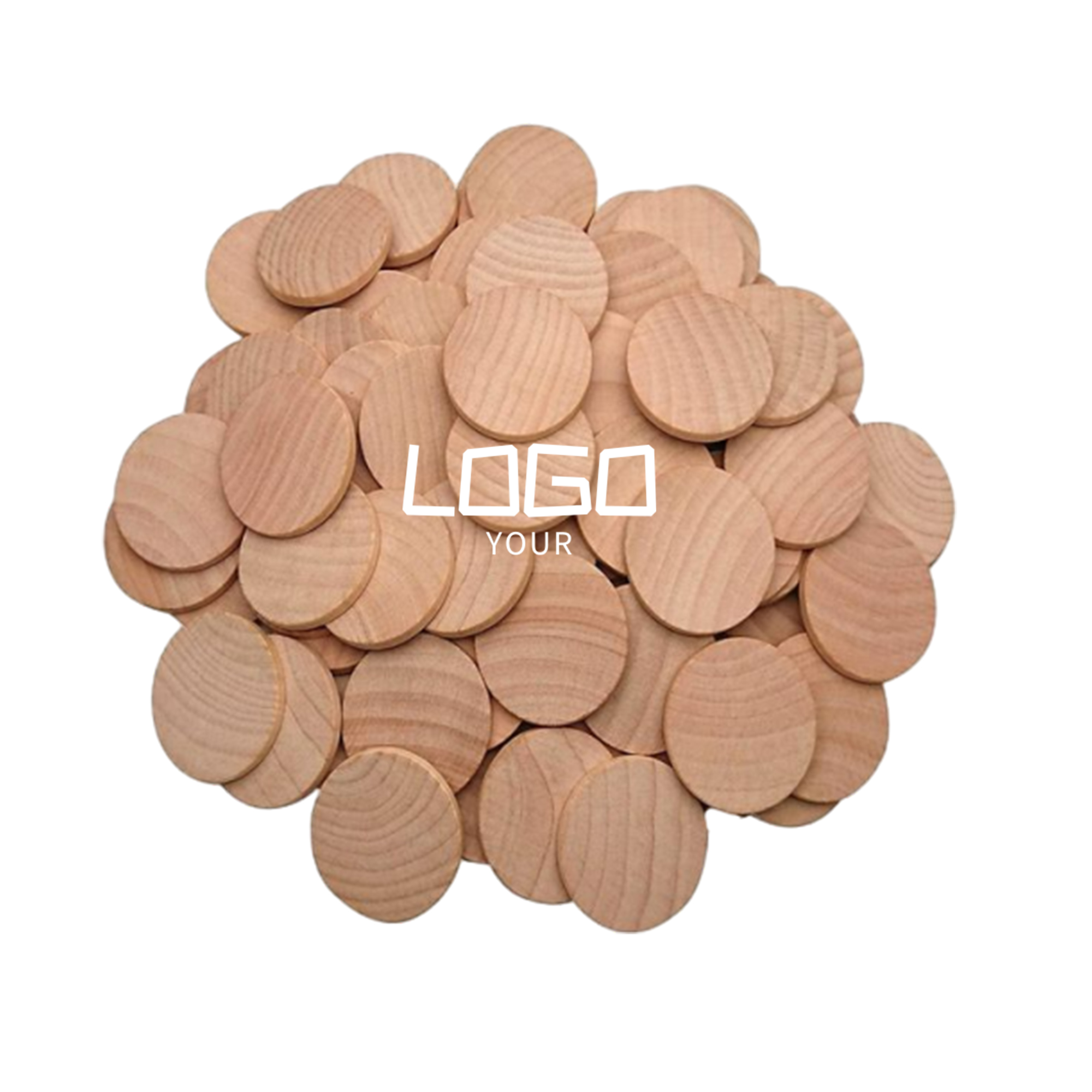 Round Wood Token Custom Advertising Coin 2