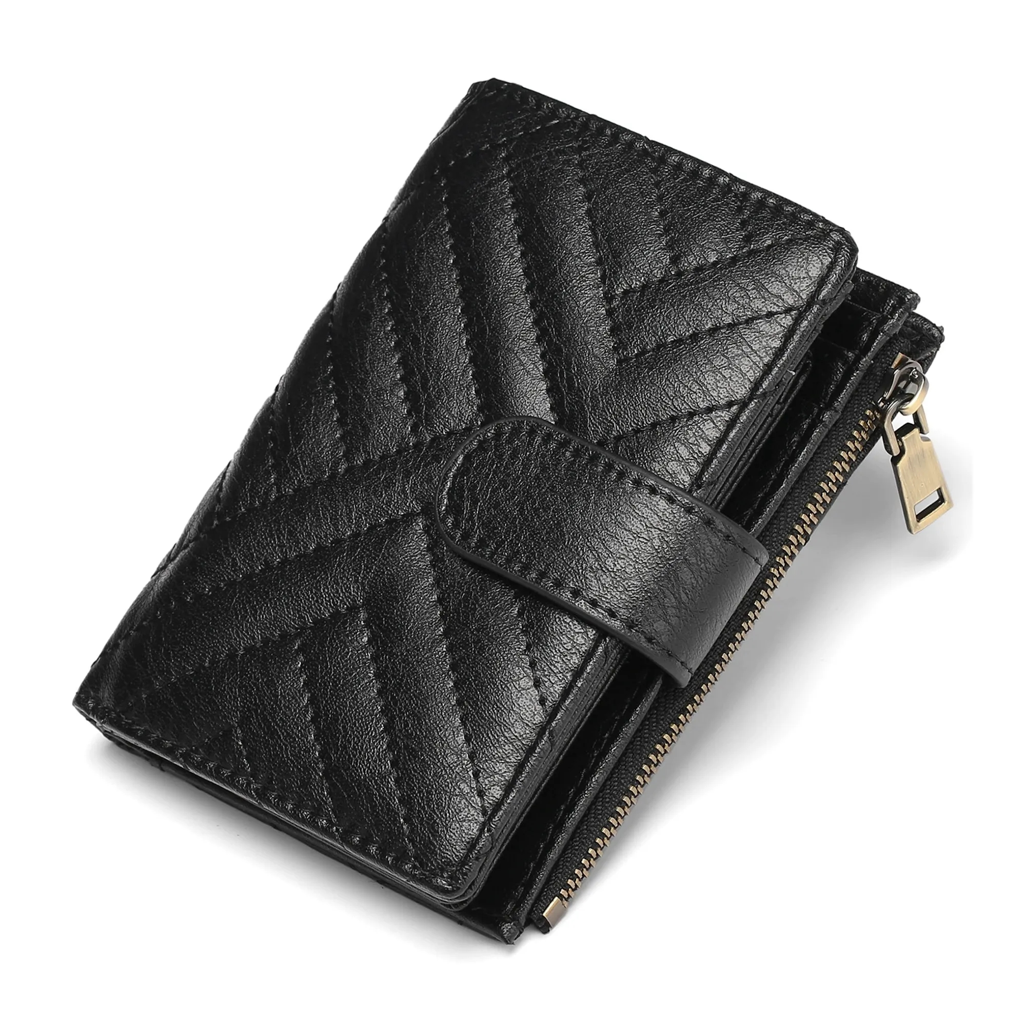 Women Leather Bifold Small Wallet 3
