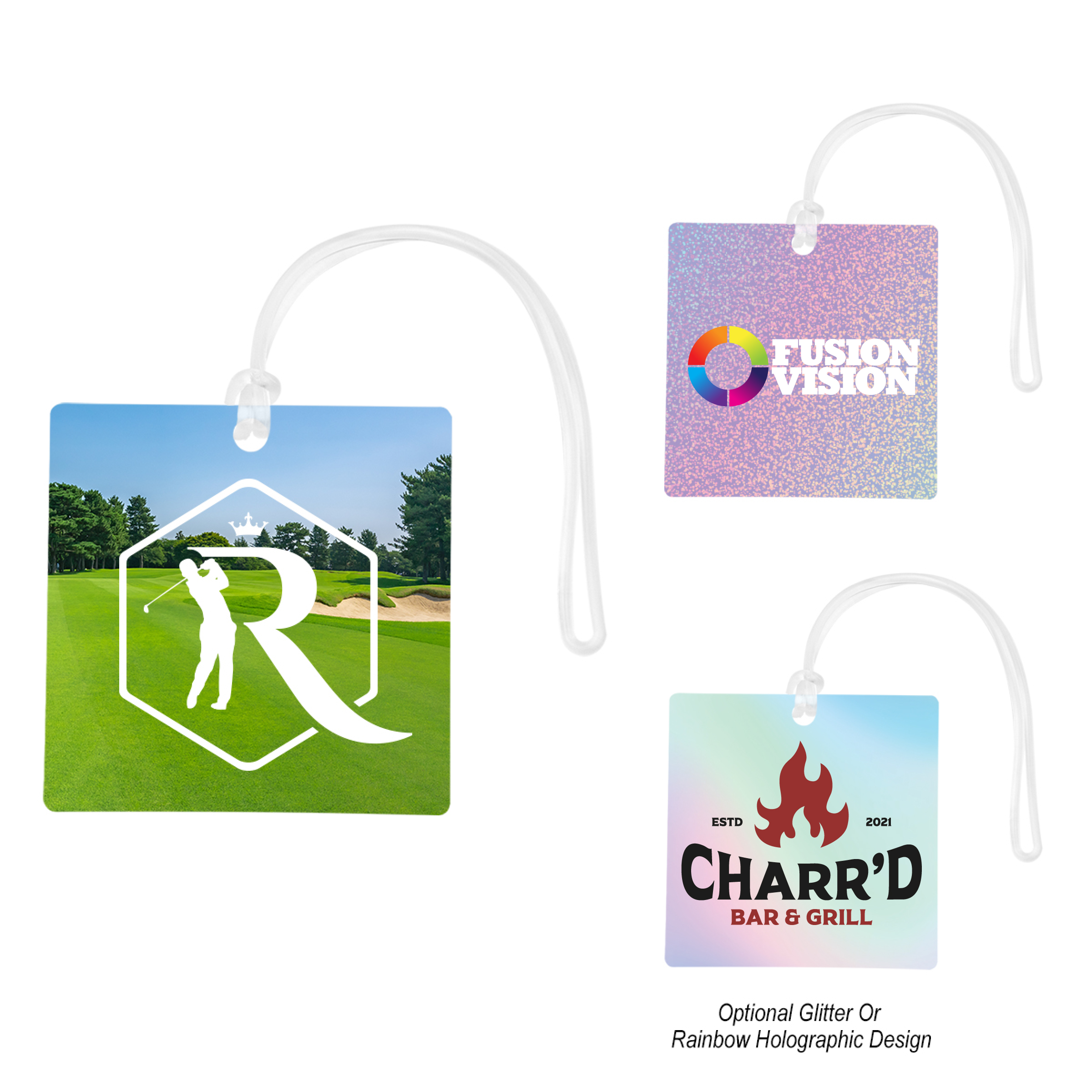 Acrylic Bag Tag - 4" Square 3