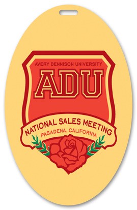 Screen Printed Poly Write-on Tag (3.5"x5.5") Oval