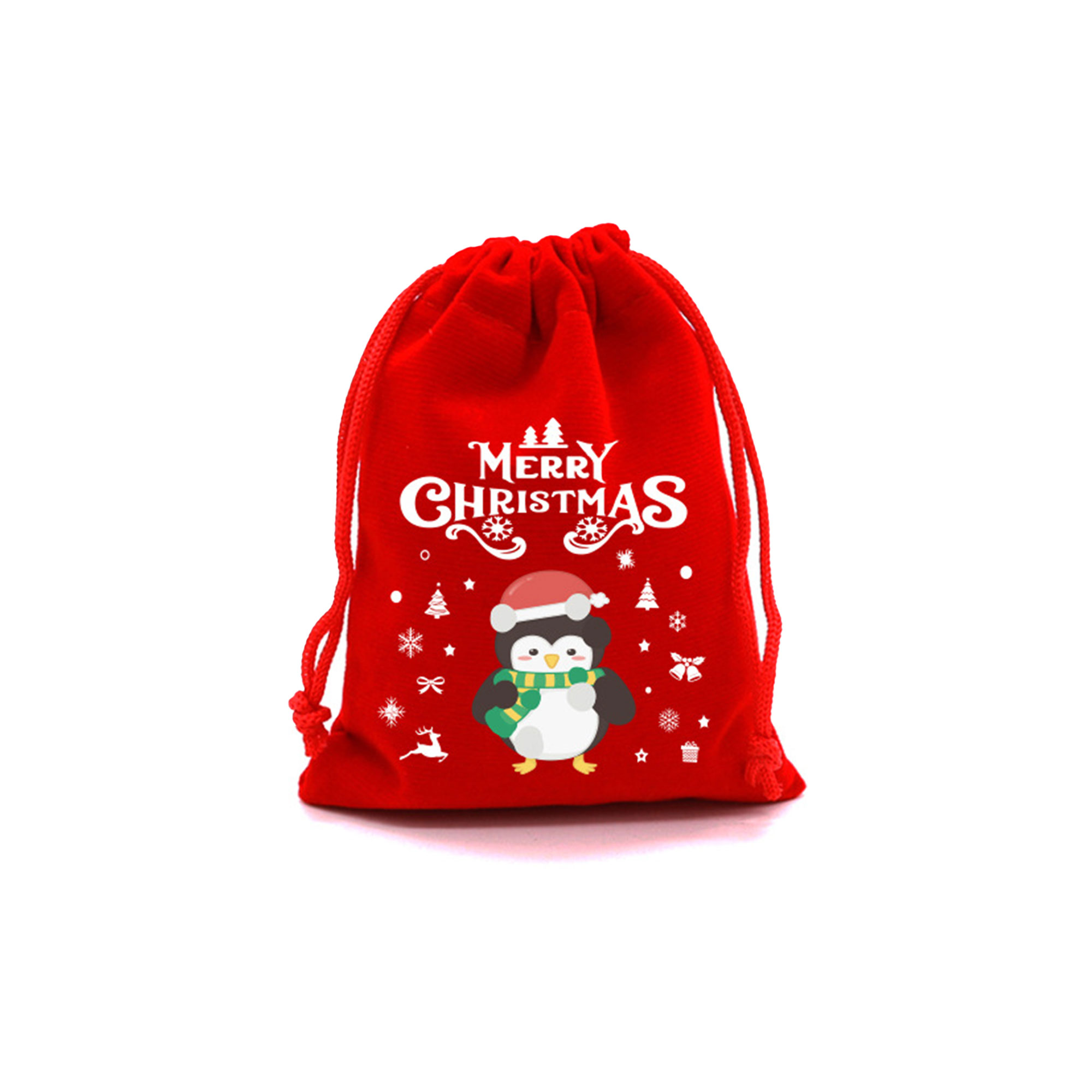 Velvet Christmas Drawstring Gift Bags 6