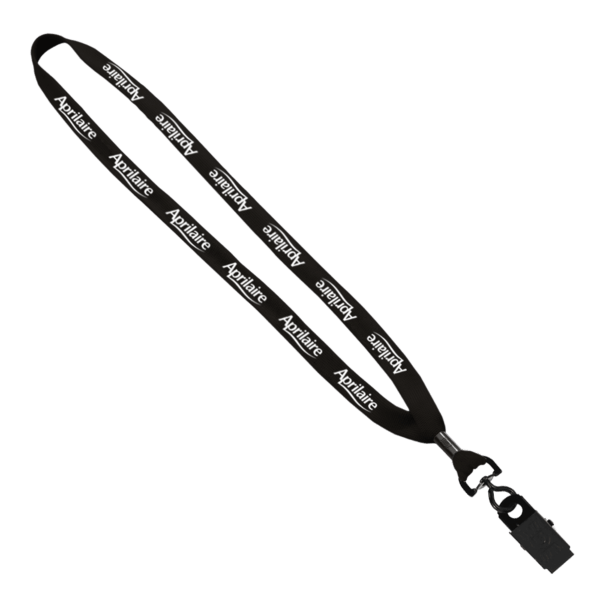 5/8" Polyester Shoelace Lanyard with Metal Crimp & Split-Ring 367