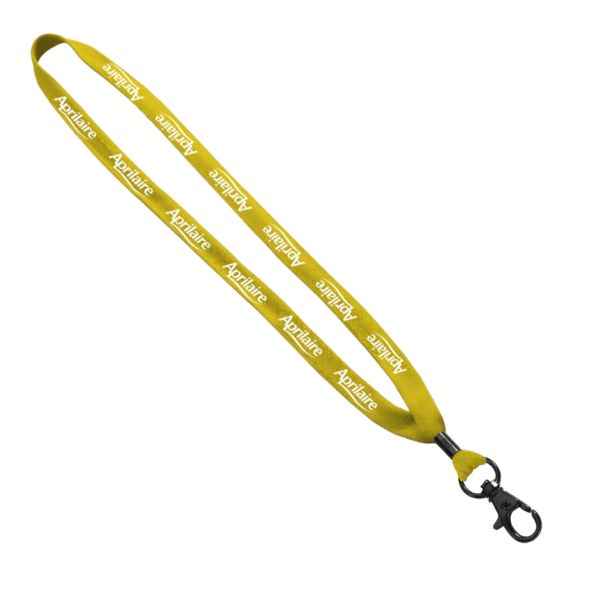 5/8" Polyester Shoelace Lanyard with Metal Crimp & Split-Ring