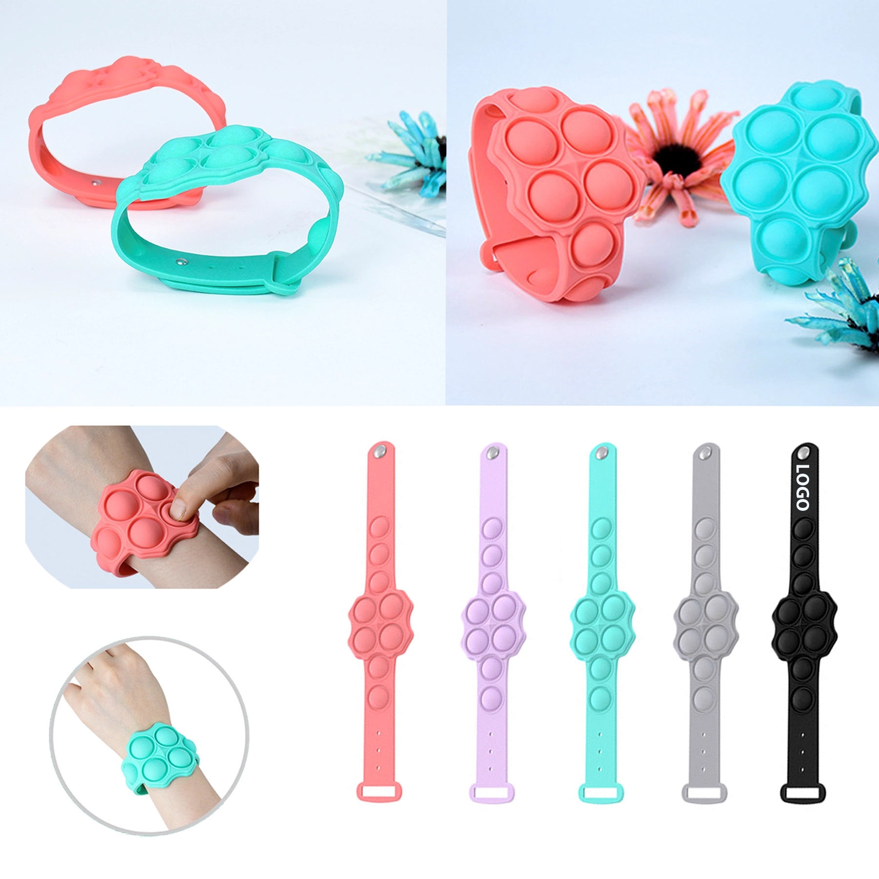 Stress Reliever Pop Wristband Fidget Toys 2