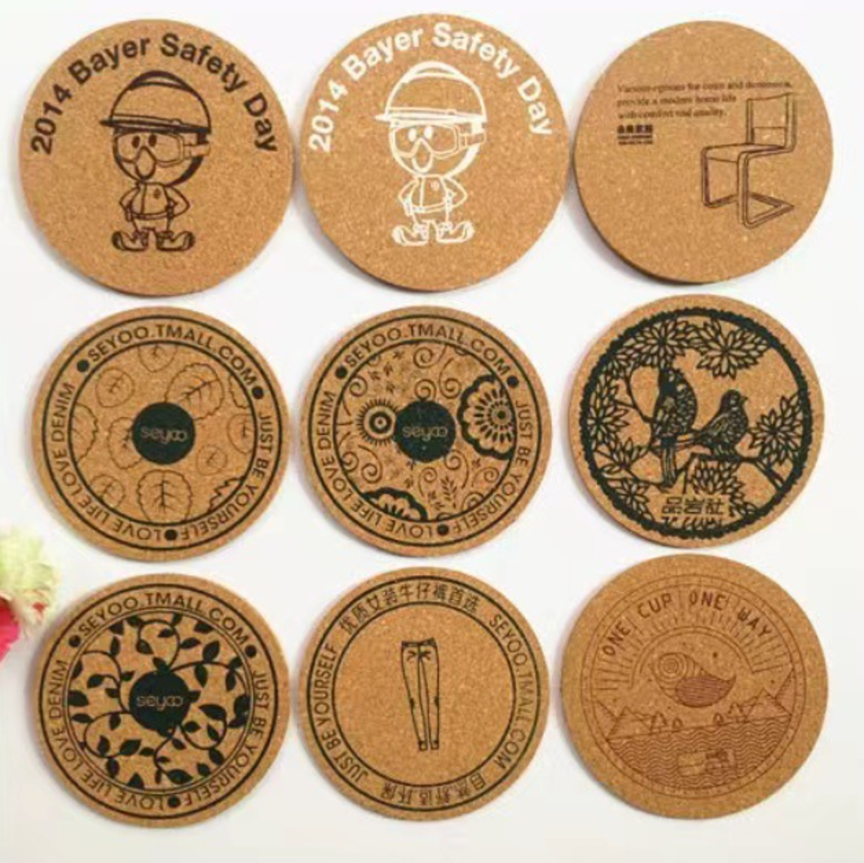 Round Cork Coaster 1