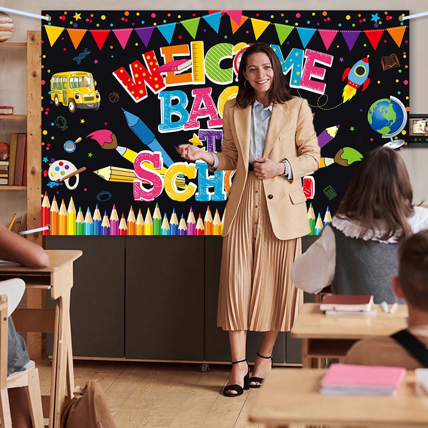 Welcome Back To School Backdrop 5