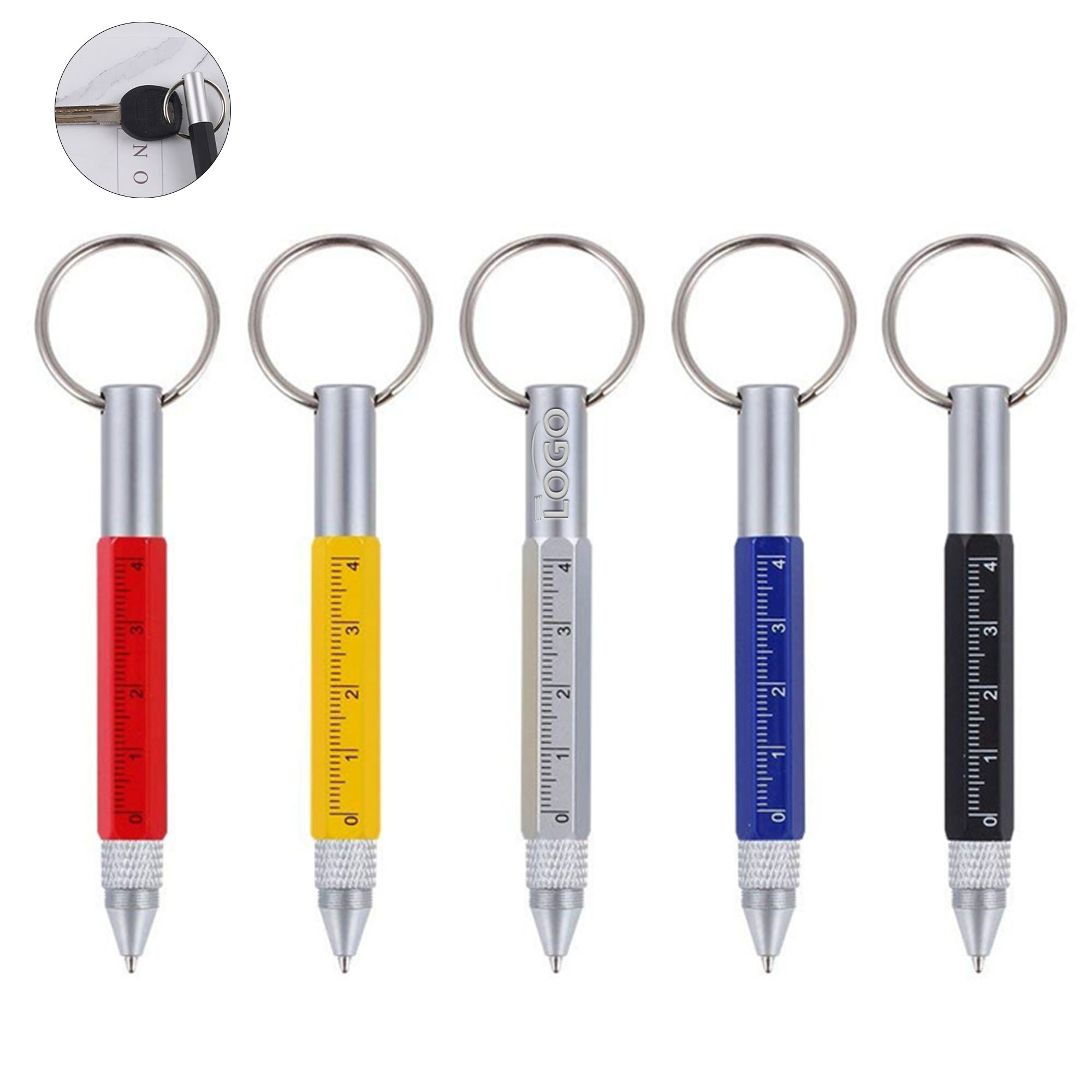6-in-1 Multi-Function Tool Pen Keychain 2