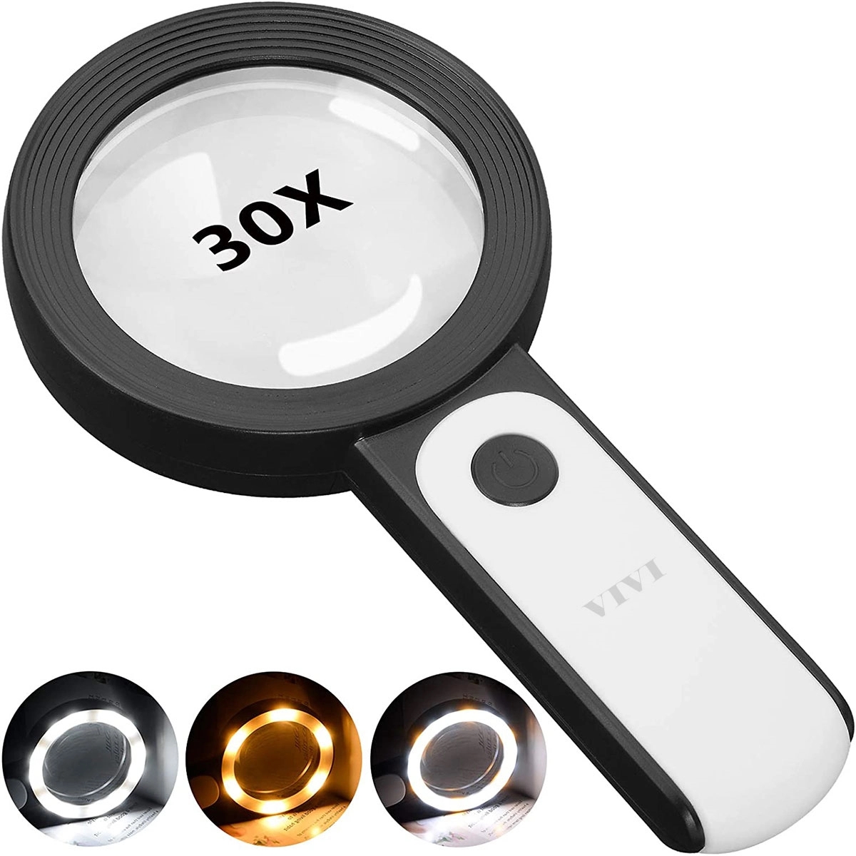 30X Handheld Magnifying Glass With Light 1