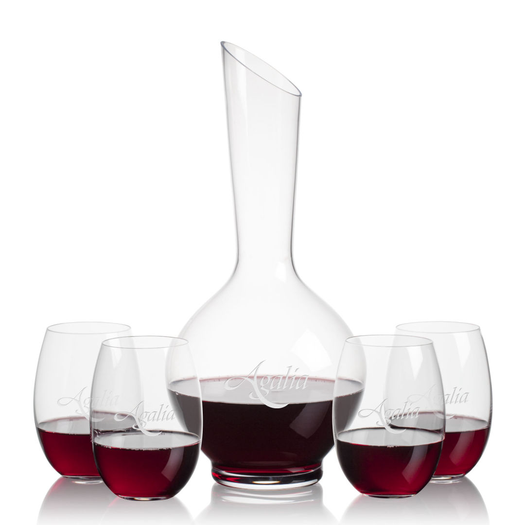 Sanguine Carafe & Carlita Stemless Wine 11