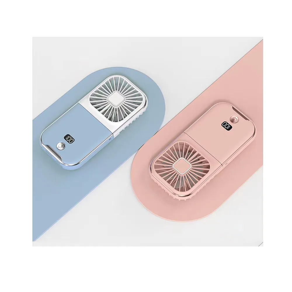 Digital Show/Phone Stander Handheld Foldable Neck Fan/Power 1