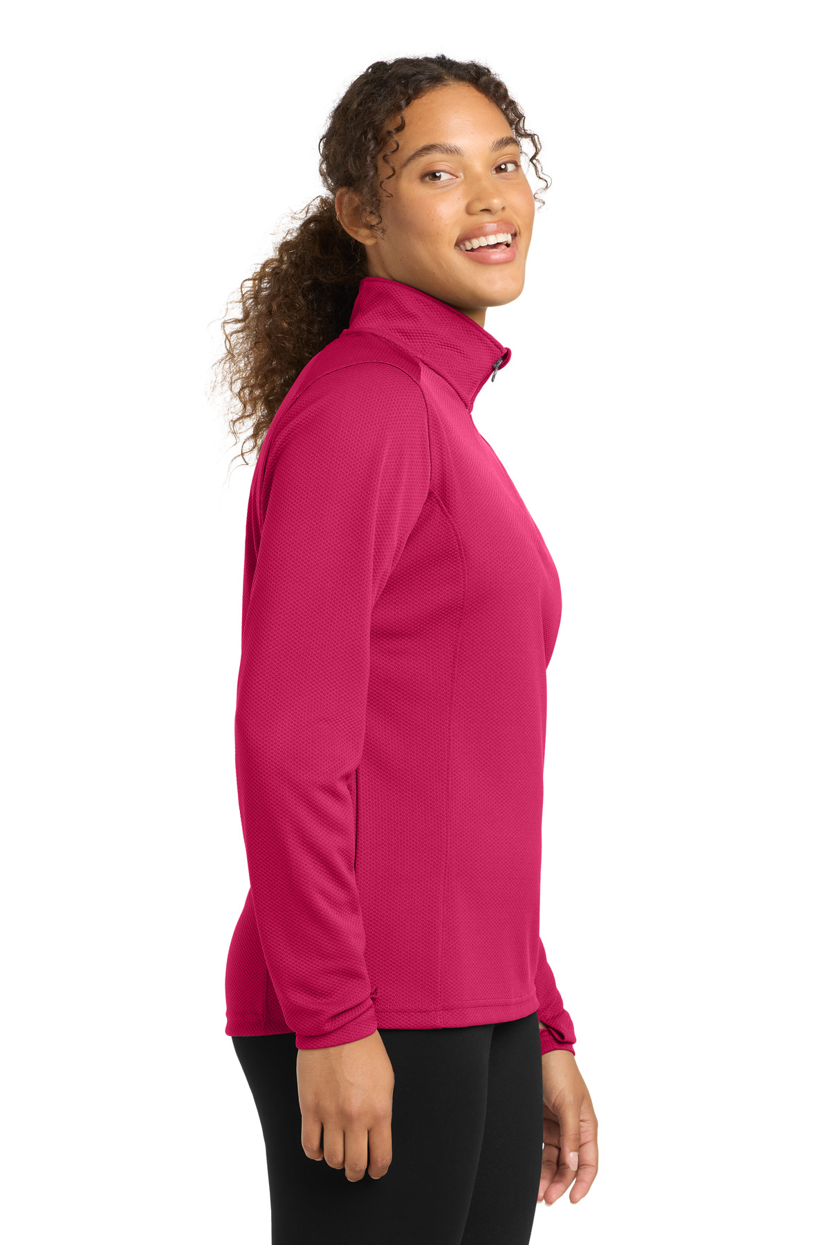 Sport-Tek Women's Sport-Wick Textured 1/4-Zip Pullover. LST860 51